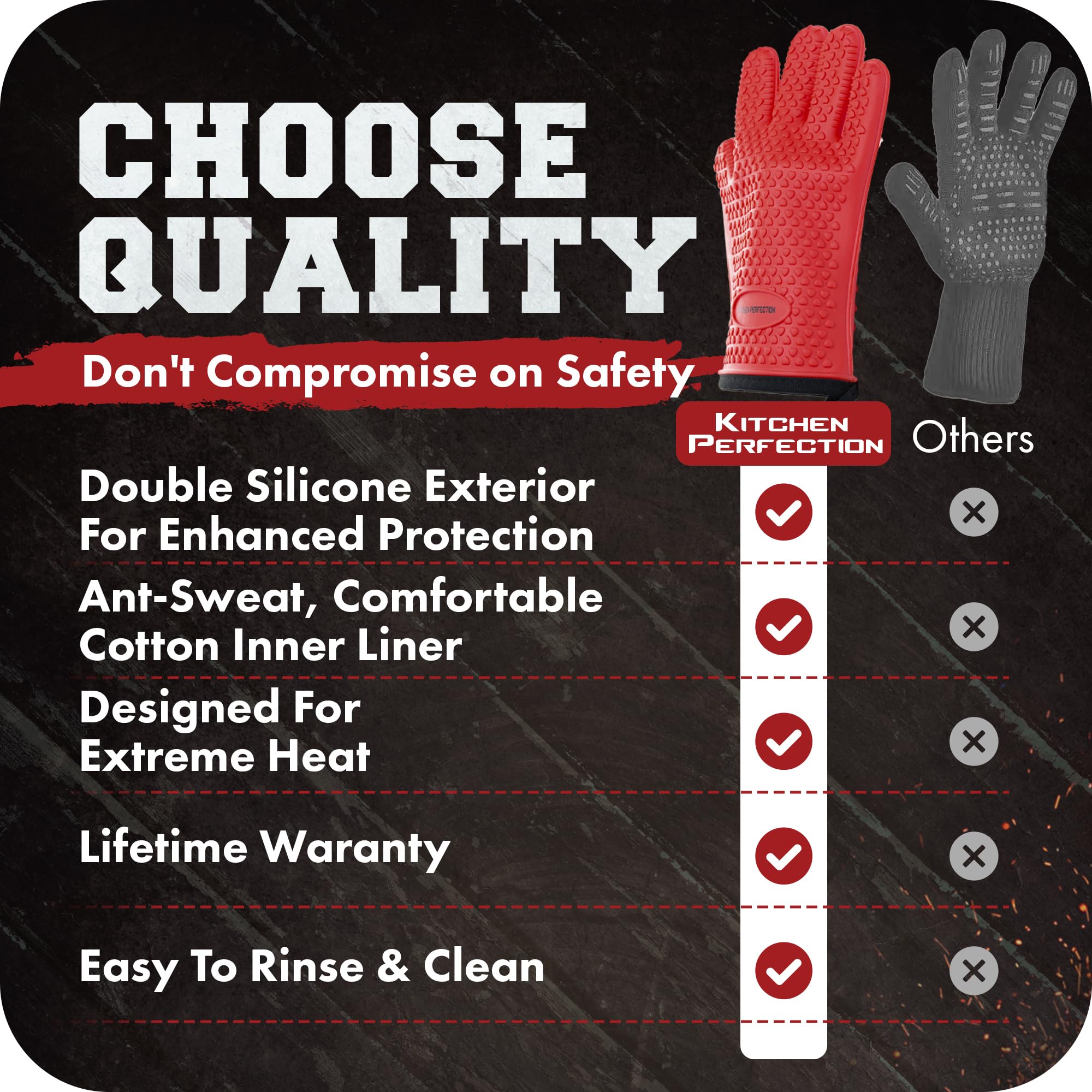 XL Silicone Smoker Oven Gloves