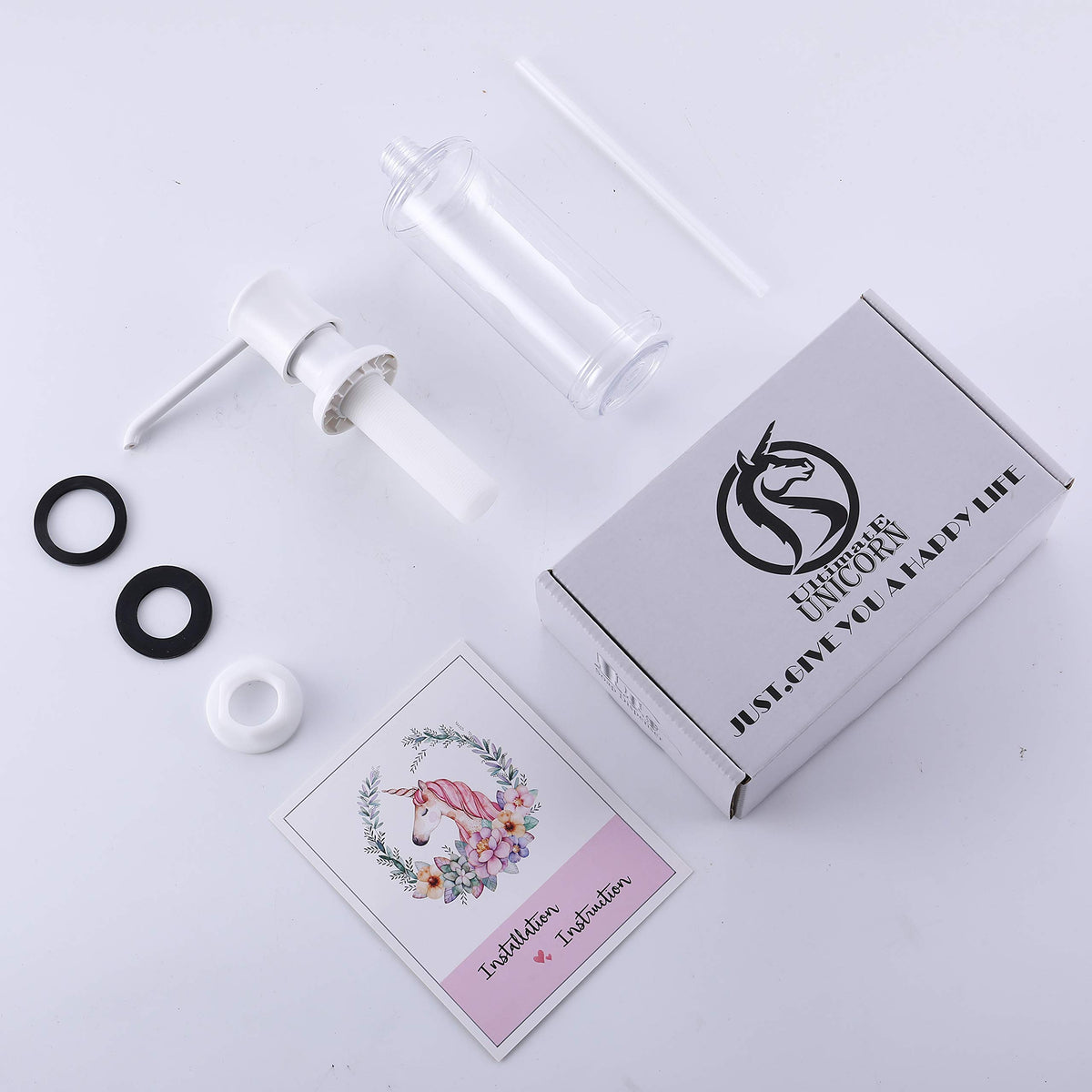 White Sink Soap Dispenser for Kitchen Sink