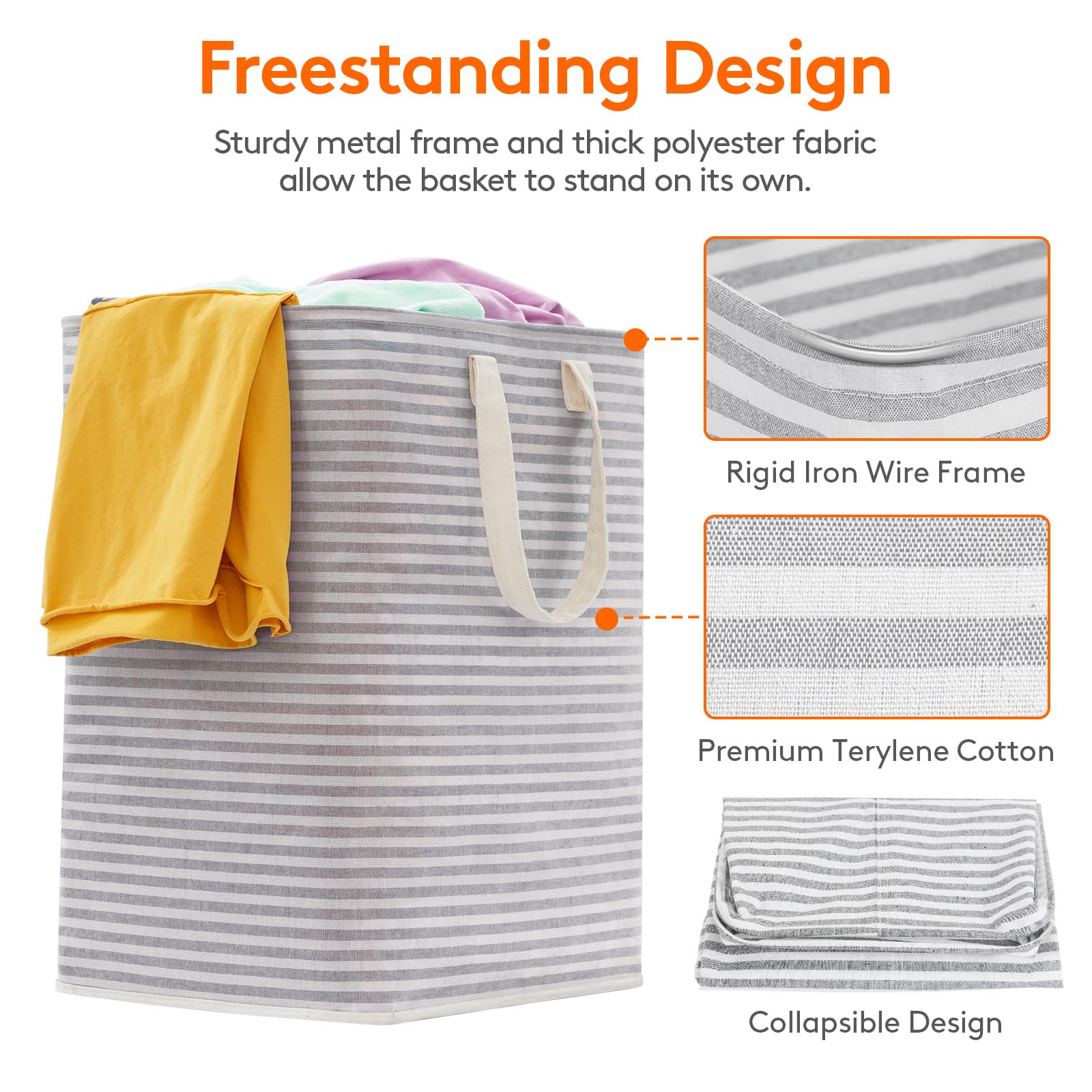 2 Pack Laundry Basket 90L Each (2 Count)