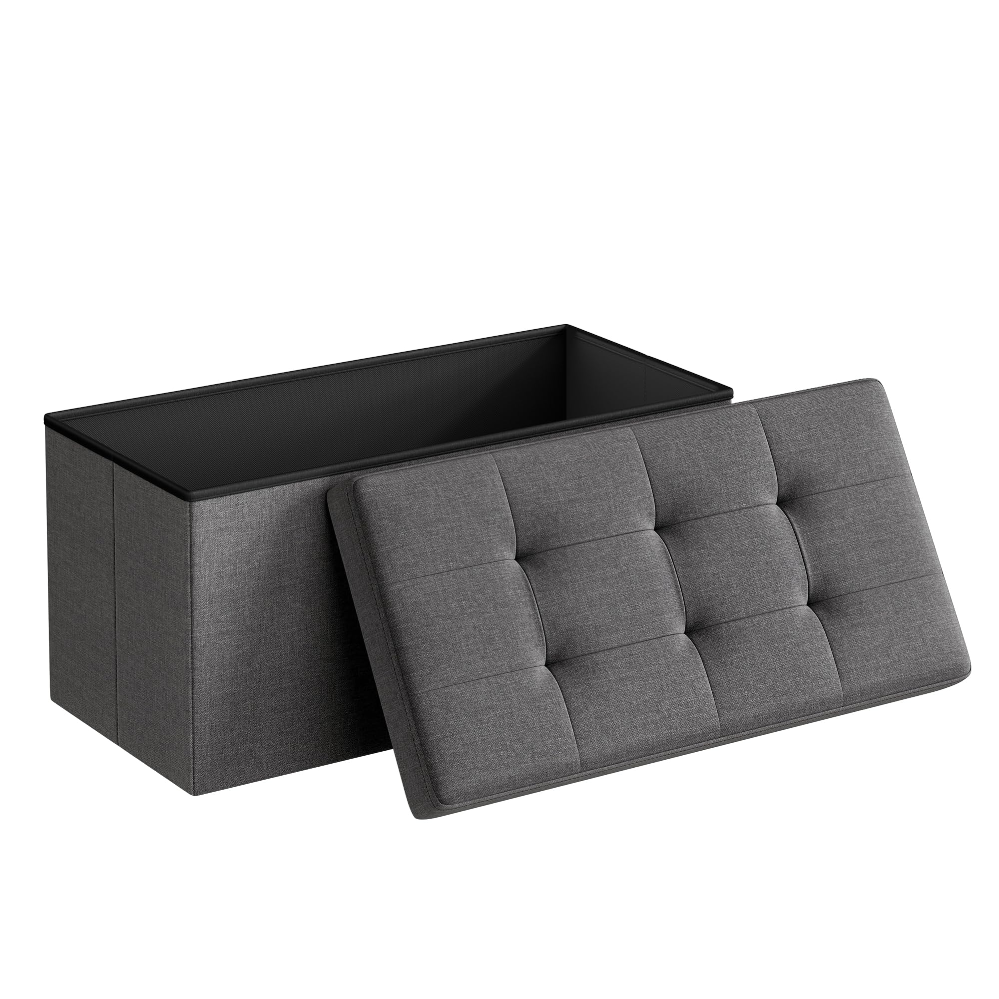 30 Inches Folding Storage Ottoman Bench