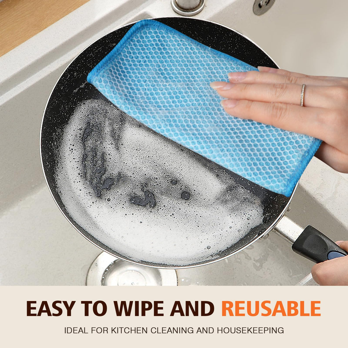 Dish Cloths for Washing Dishes with Scrub Side (9 Count)
