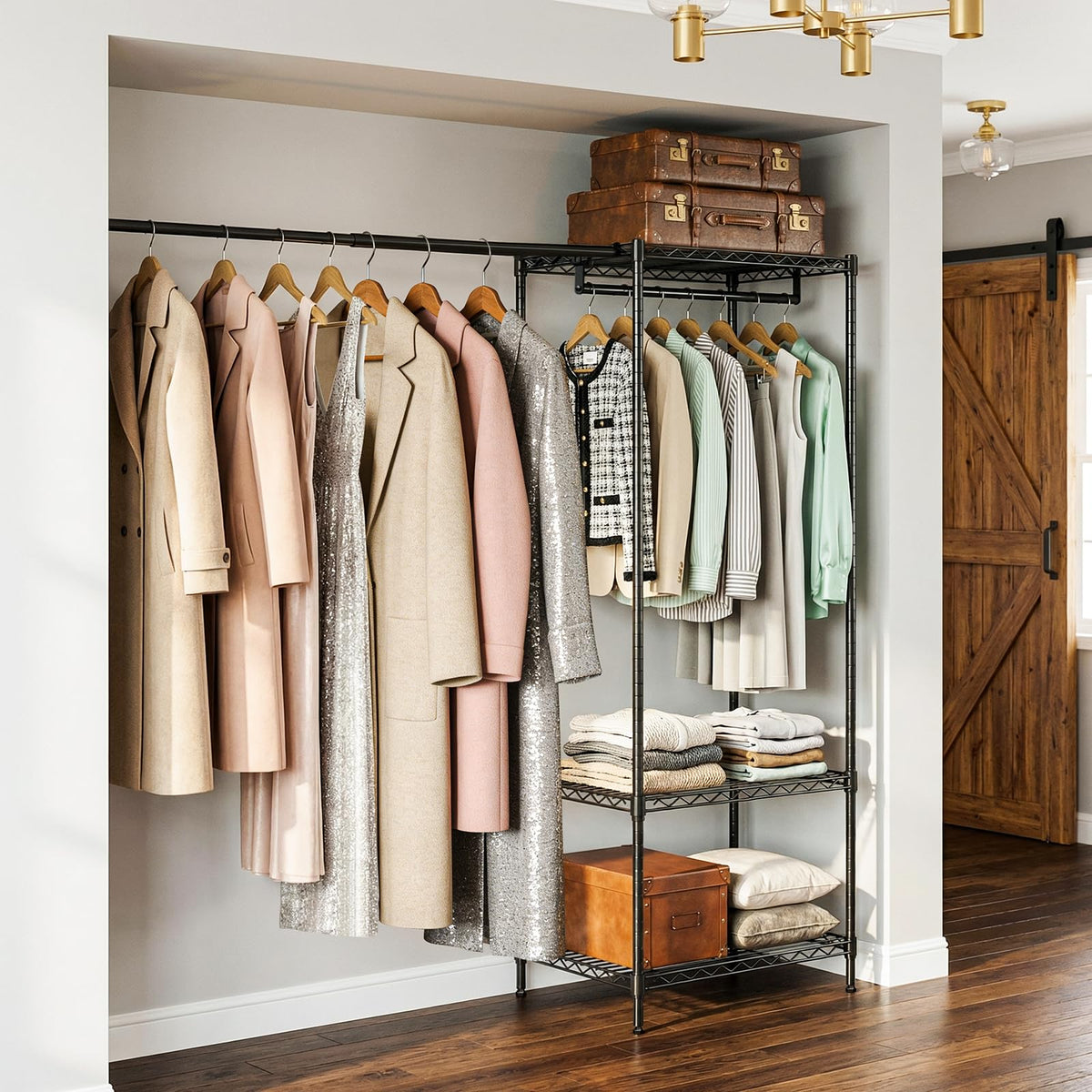 Heavy Duty Garment Rack Wire Clothes Rack for Hanging Clothes