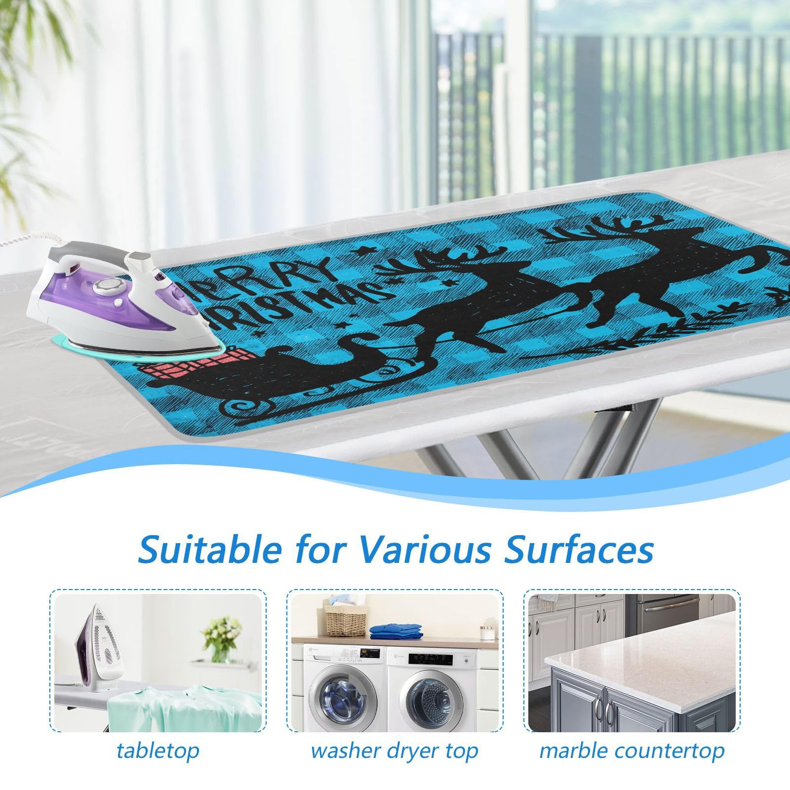 Ironing Mat Portable Ironing Pad Ironing Blanket for Table Top Heat Resistance Double