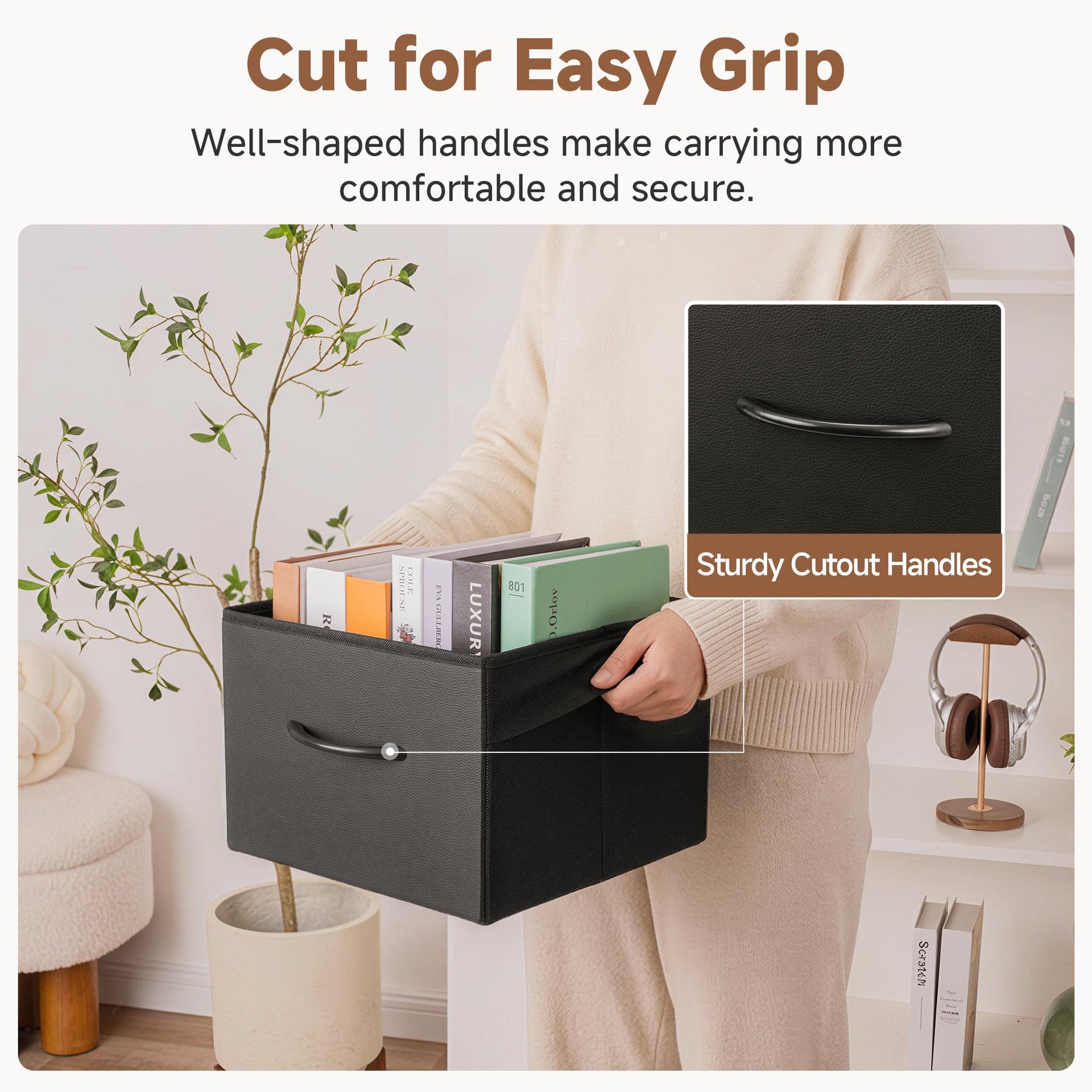 Black Storage Bins (4 Count)