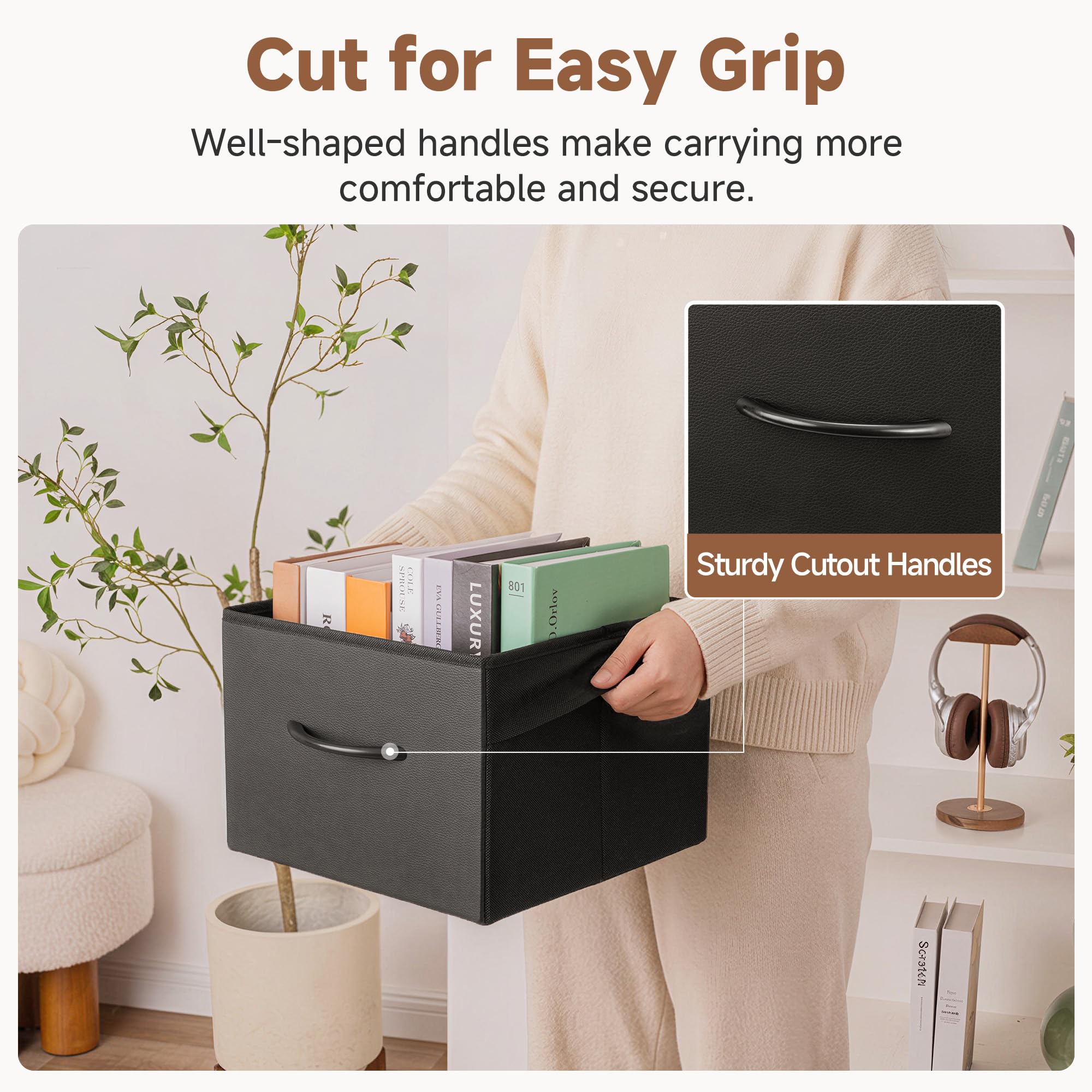 Black Storage Bins (4 Count)