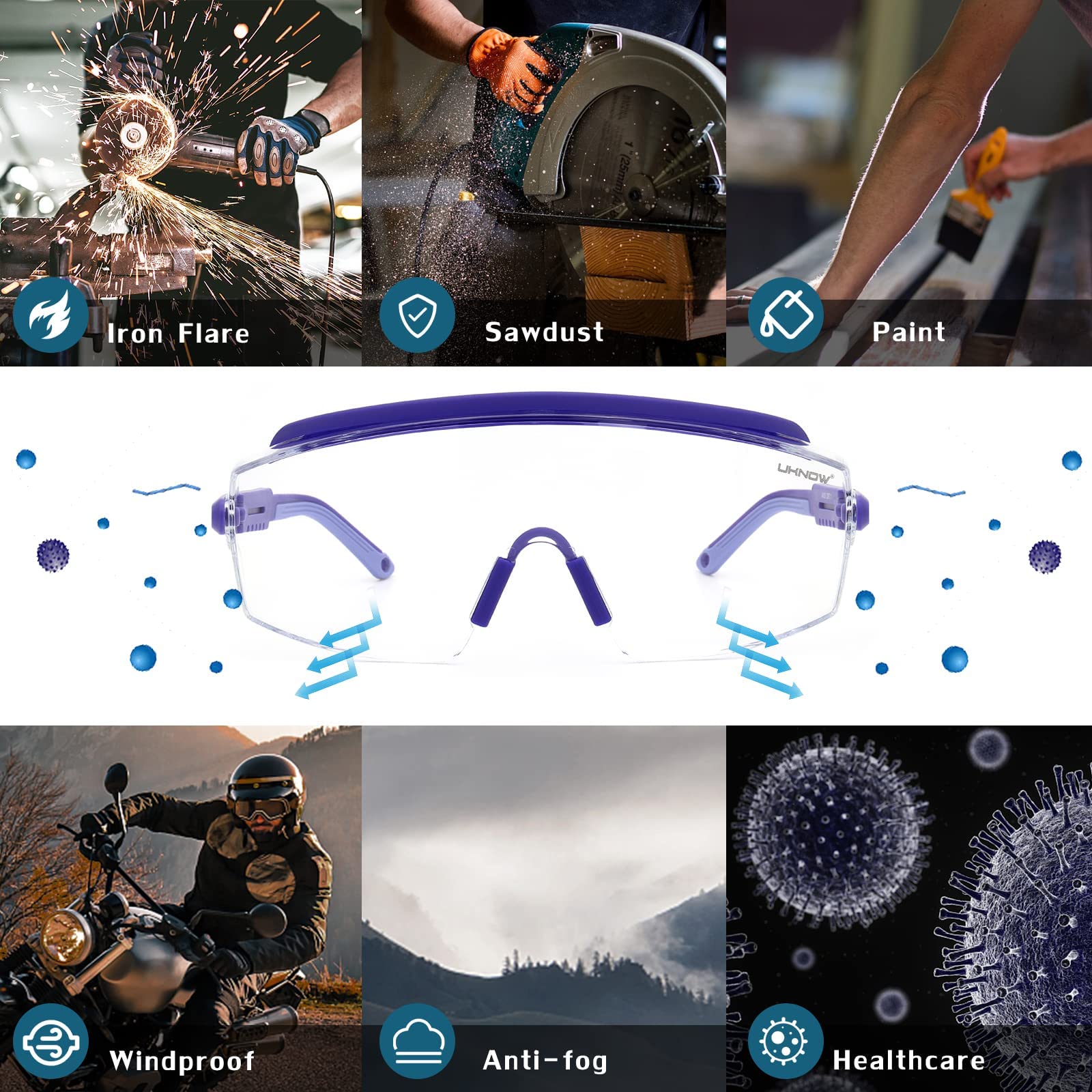Safety Goggles Over Glasses