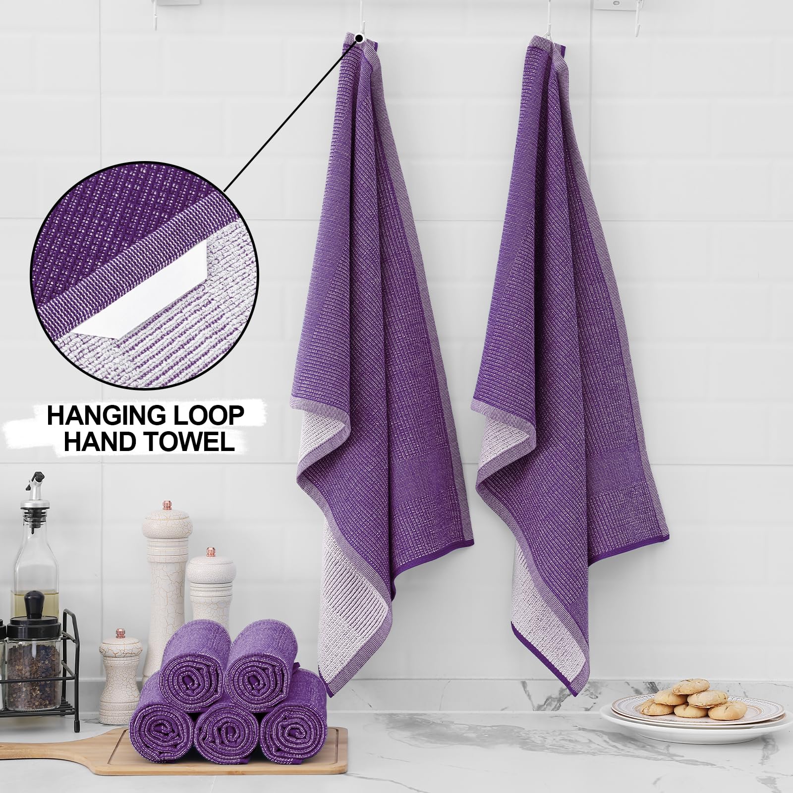 380 GSM Cotton Premium Kitchen Towels 6 Pack (6 Count)
