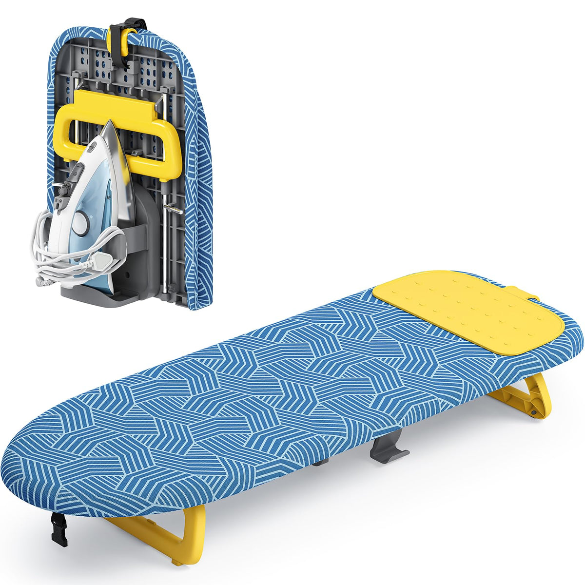 Small Ironing Board with Iron Holder