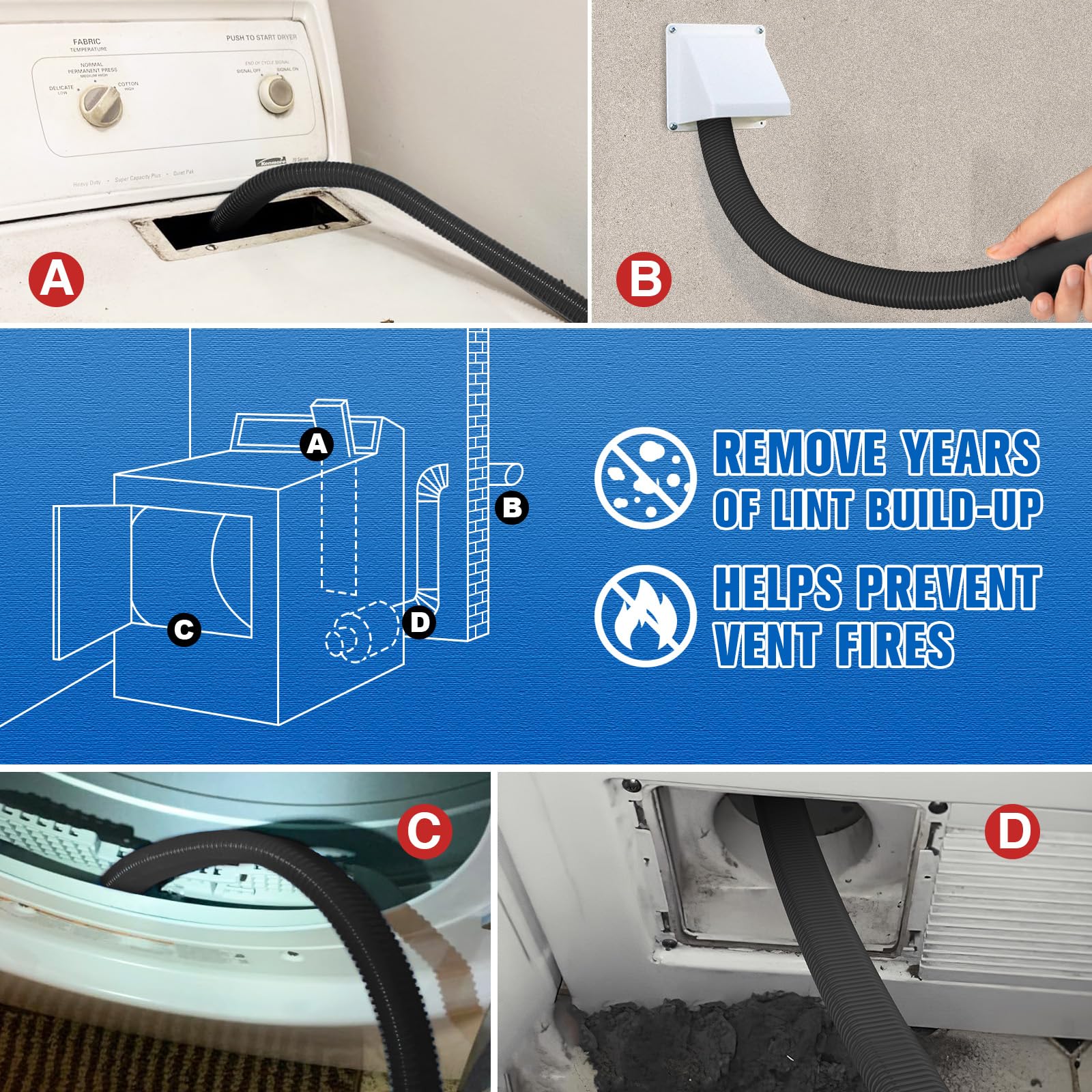 Dryer Vent Cleaner Kit