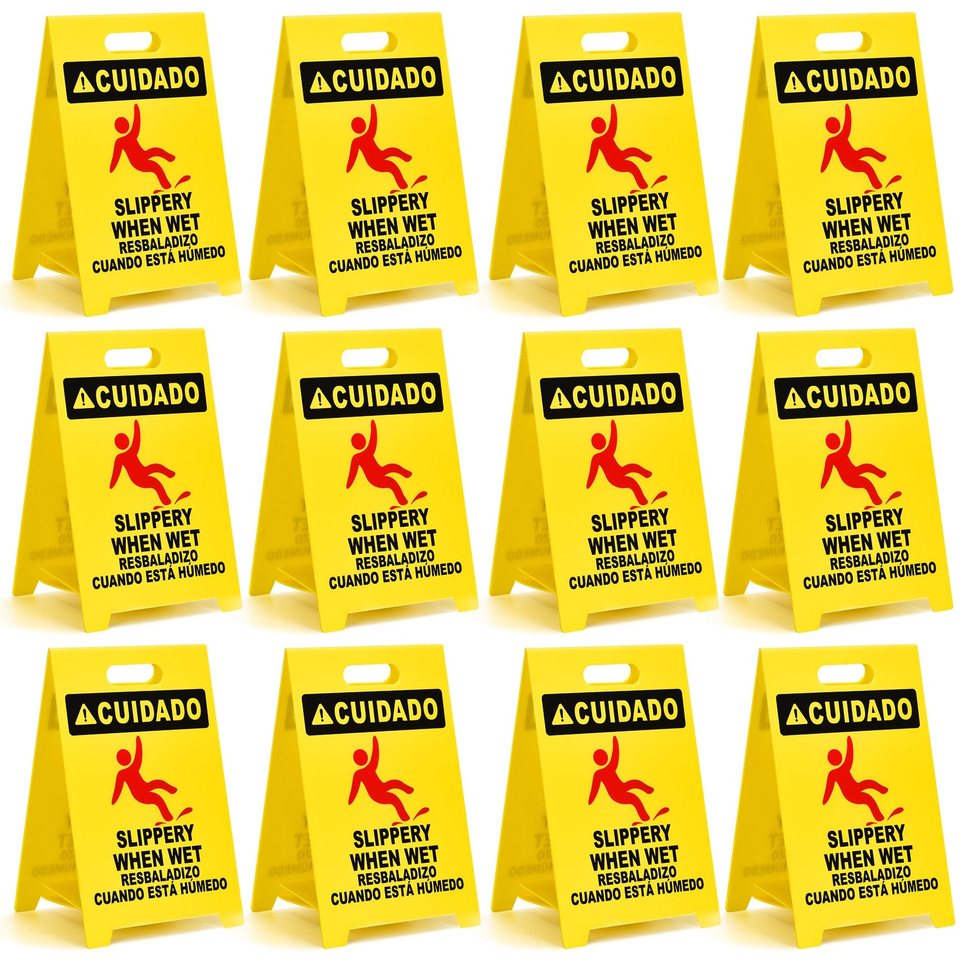 MATTHEW CLEANING 19'' Industrial Wet Floor Sign 12 Pack 2