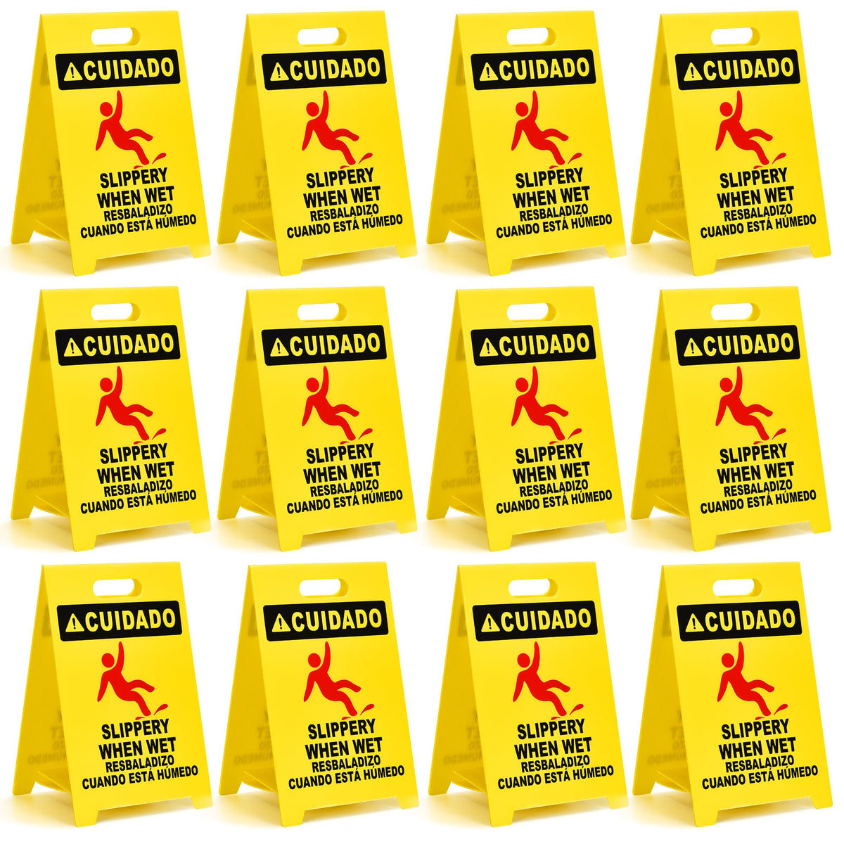 MATTHEW CLEANING 19'' Industrial Wet Floor Sign 12 Pack 2