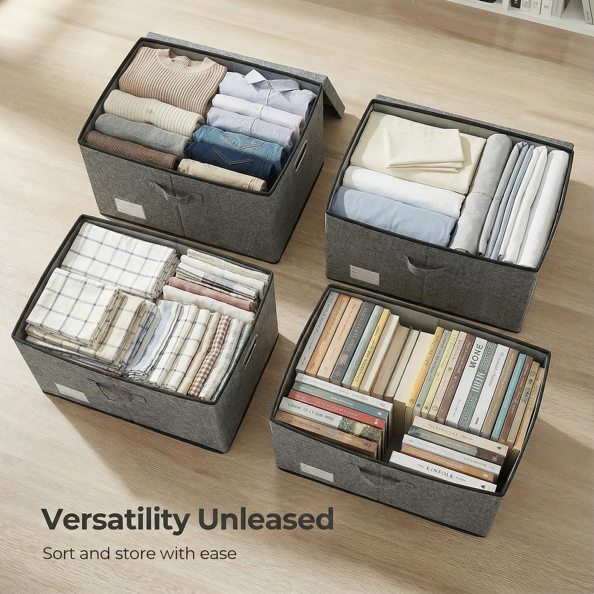 Storage Bins with Lids [3 (3 Count)