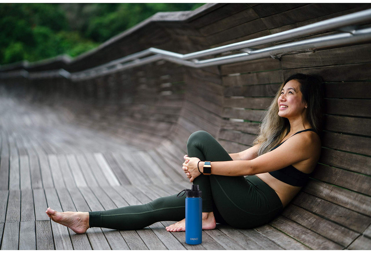 Stainless Steel Water Bottle Spout Lid Vacuum Insulated Double Wall Water Bottle Wide Mouth