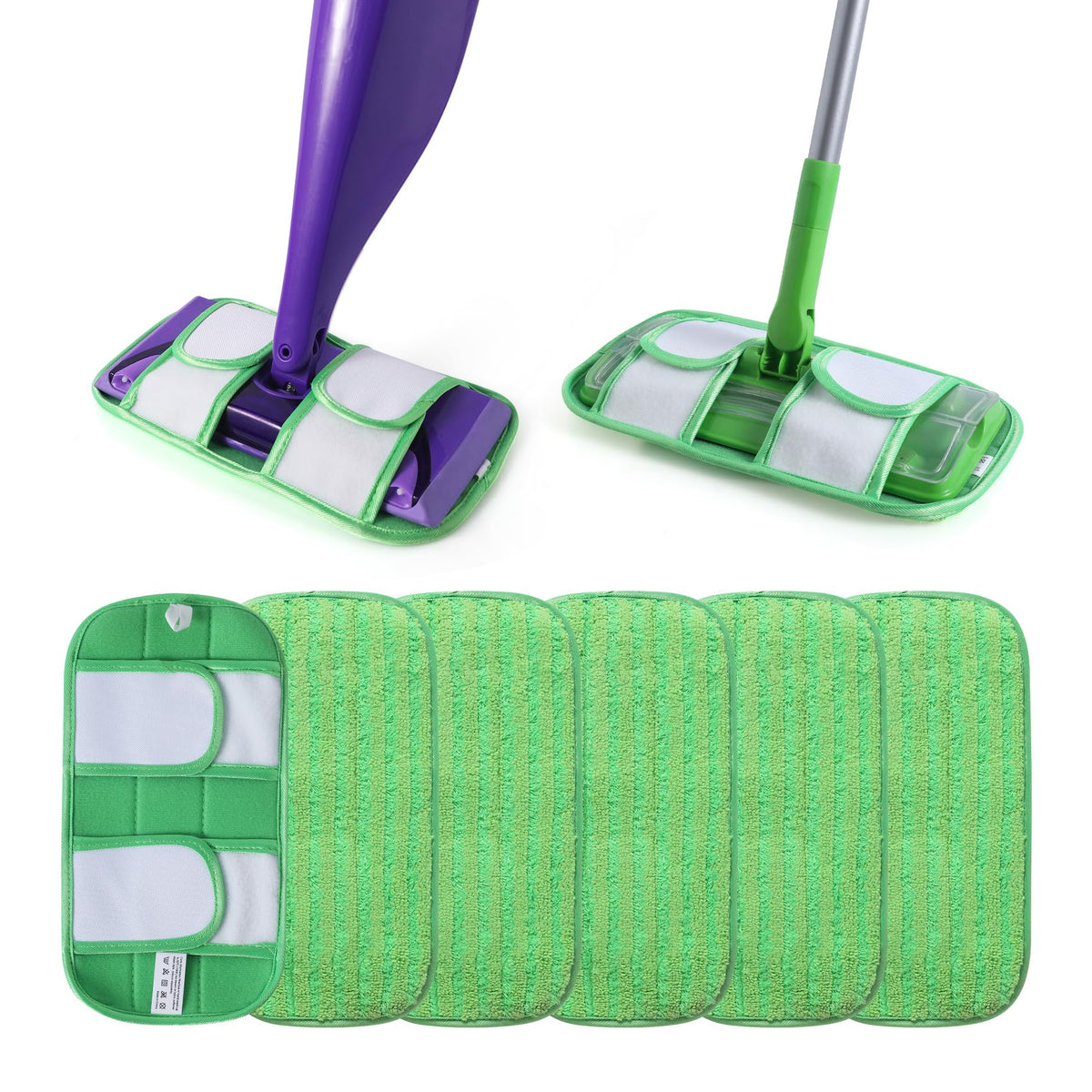 6 Pack Reusable Mop Pads for Swiffer WetJet Sweeper Mops