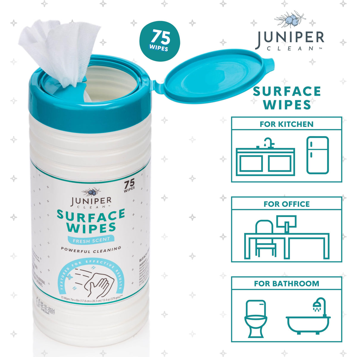 1 Pack Surface Cleaning Wipes Bleach Free (75 Count) - ModHome Supplies
