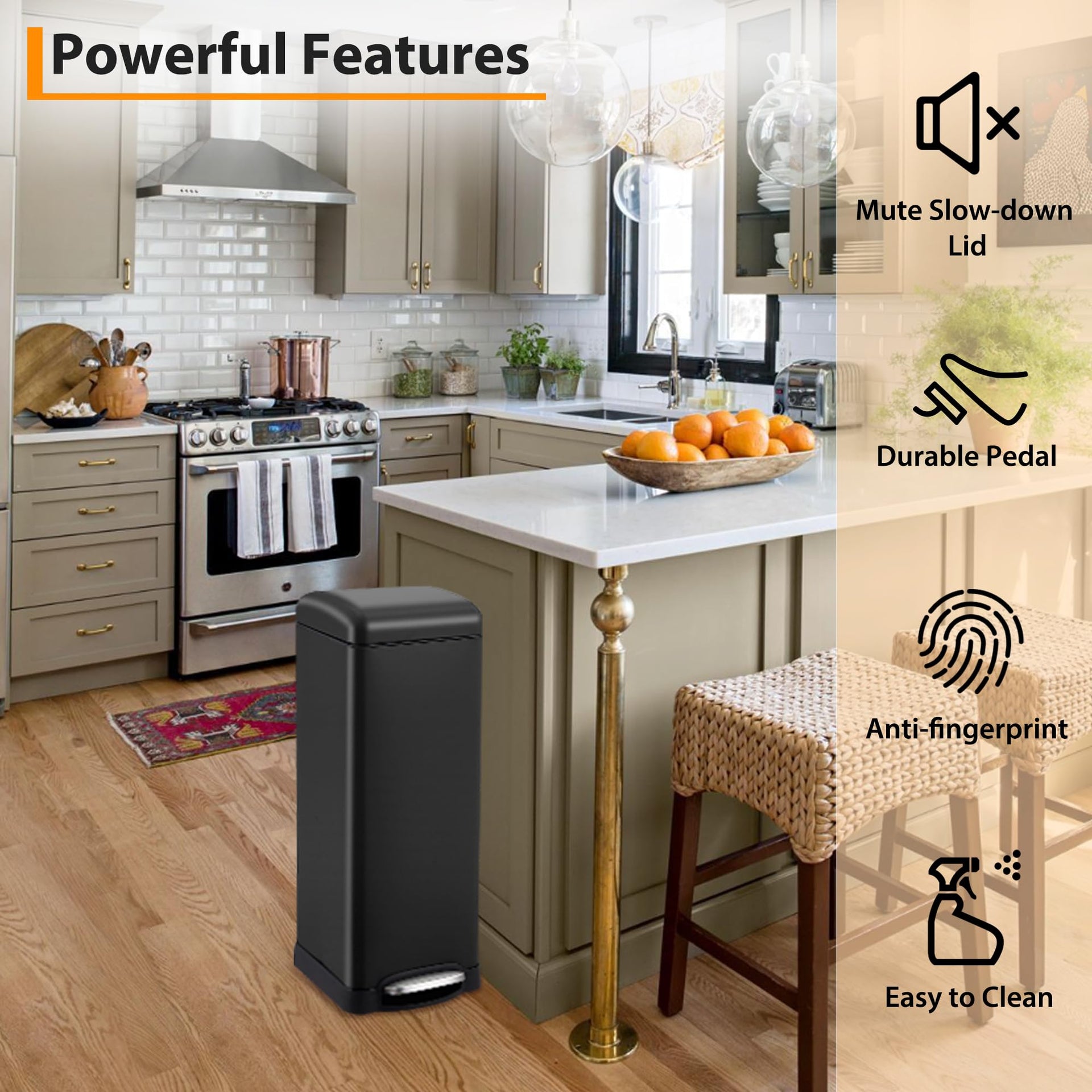 8Gallon 30l Kitchen Trash Can