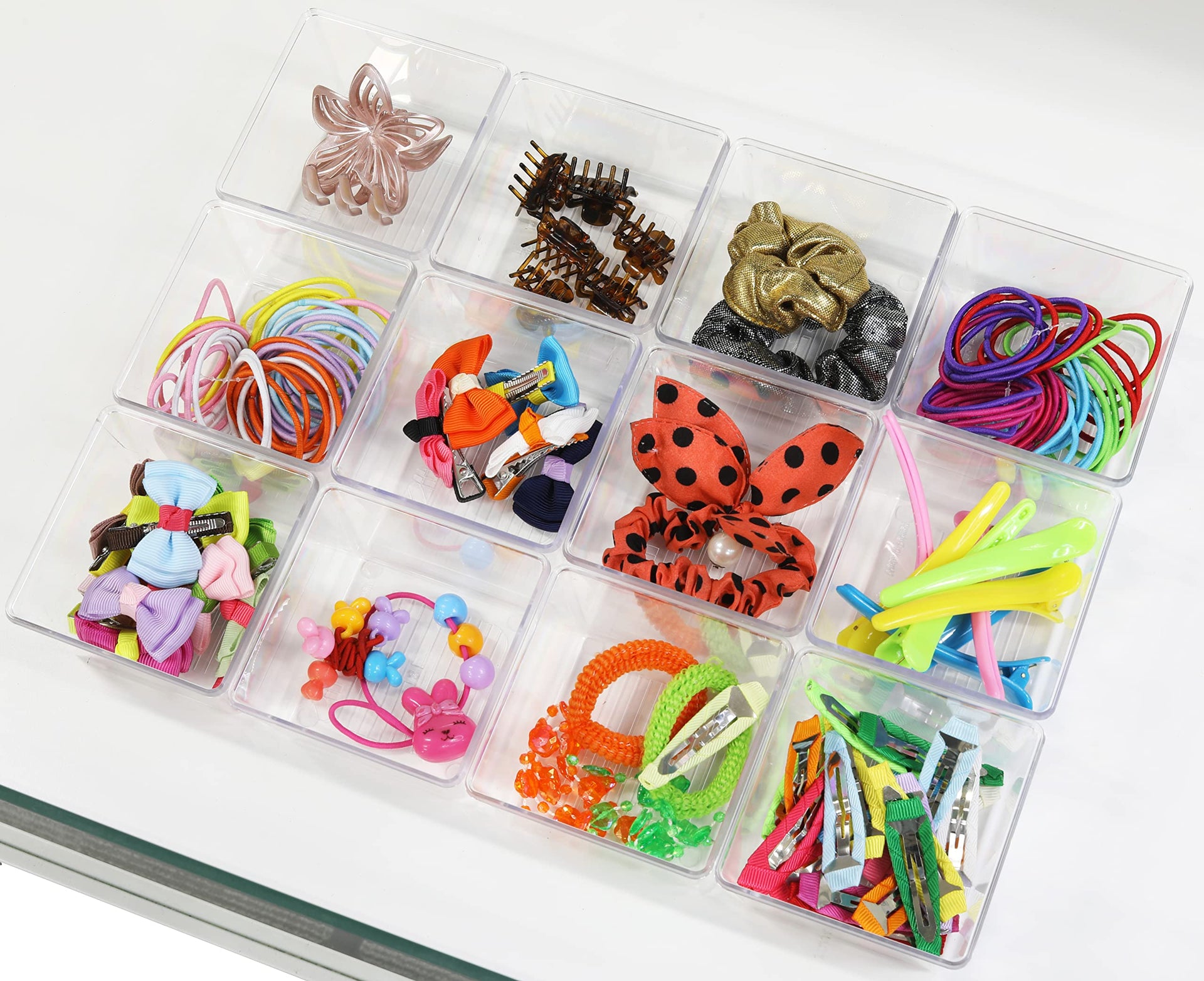 Clear Desk Drawer Organizer (12 Count)