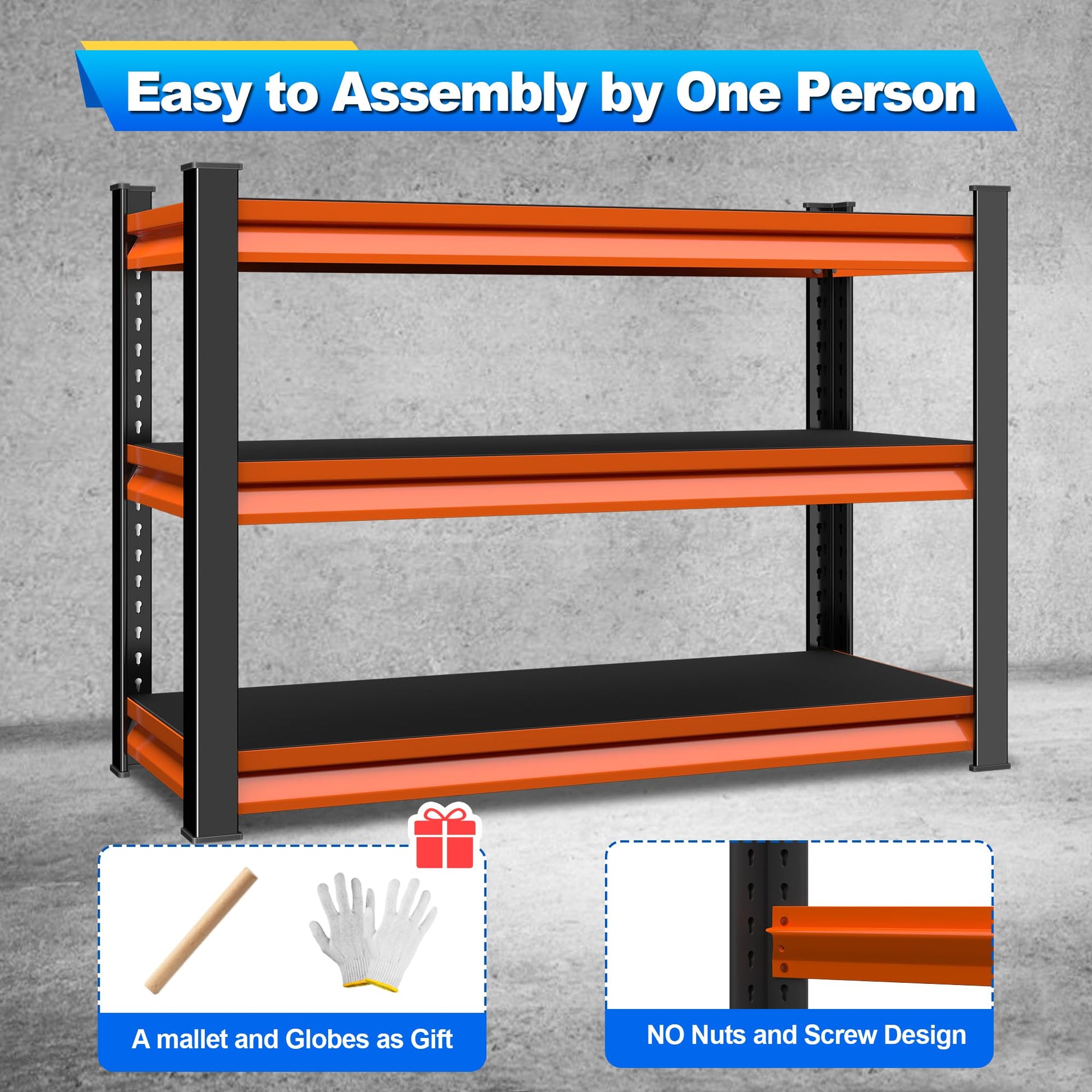 40" W Garage Shelving Heavy Duty