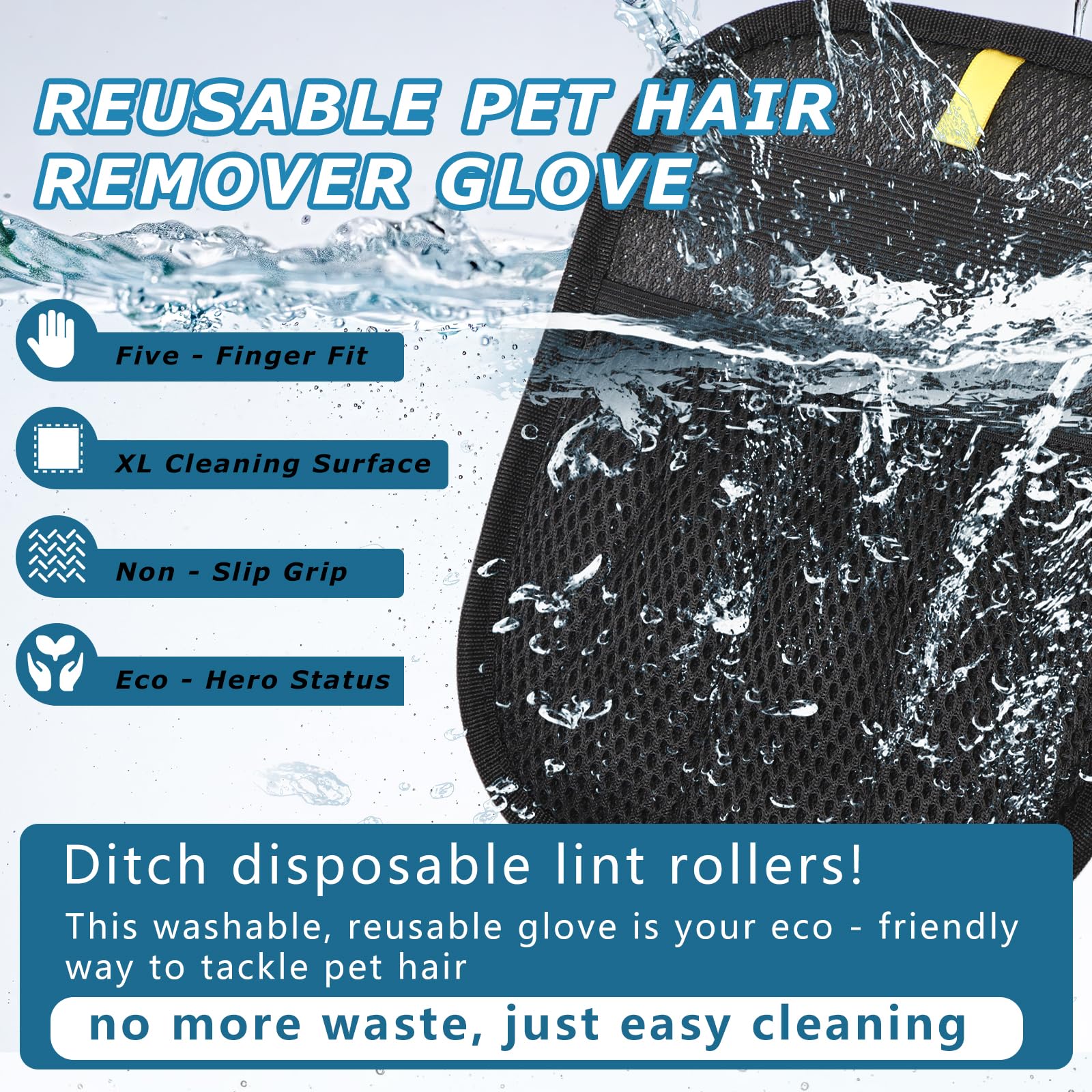 2Pcs Pet Hair Removal Gloves (2 Count)