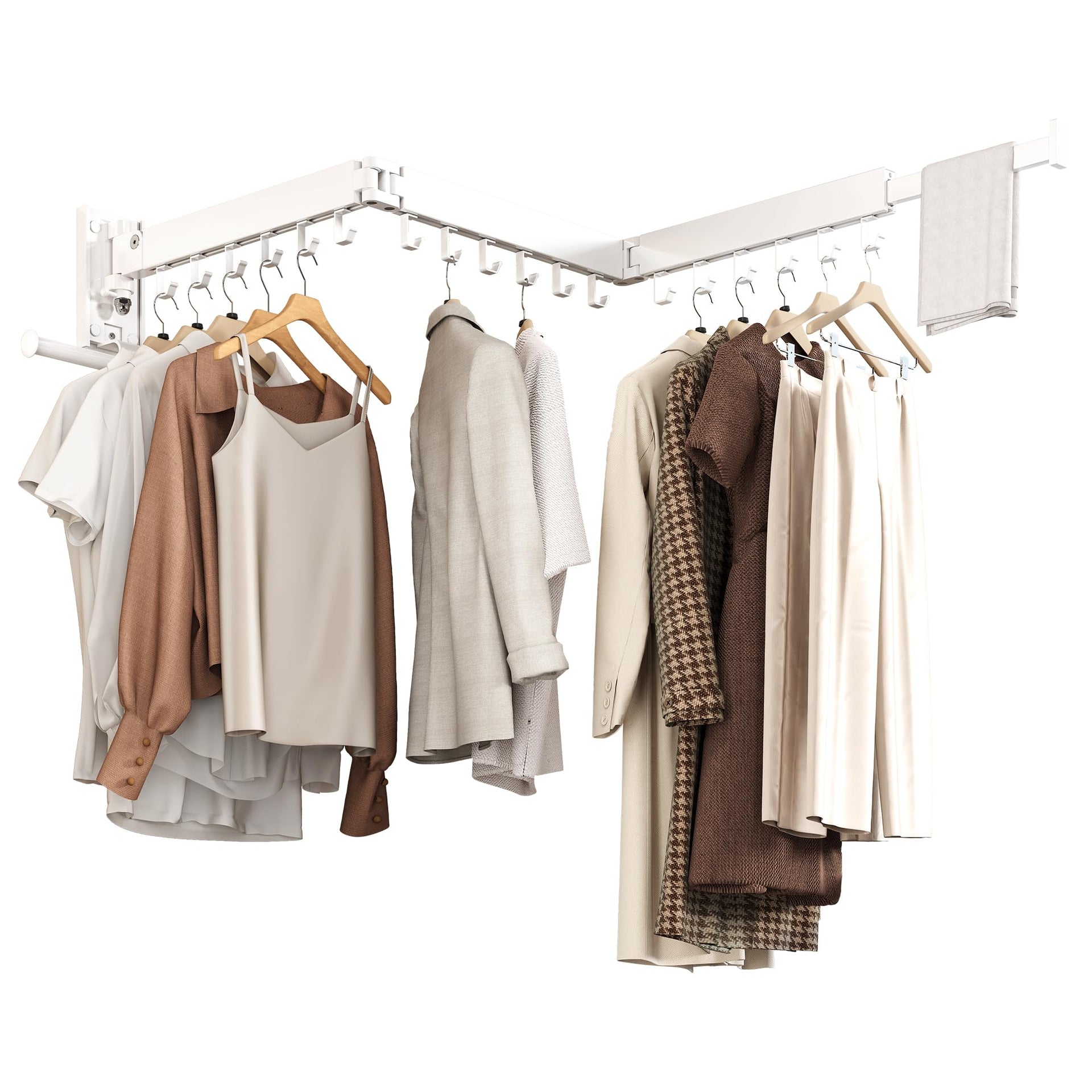 Wall Mounted Collapsible Clothes Drying Rack