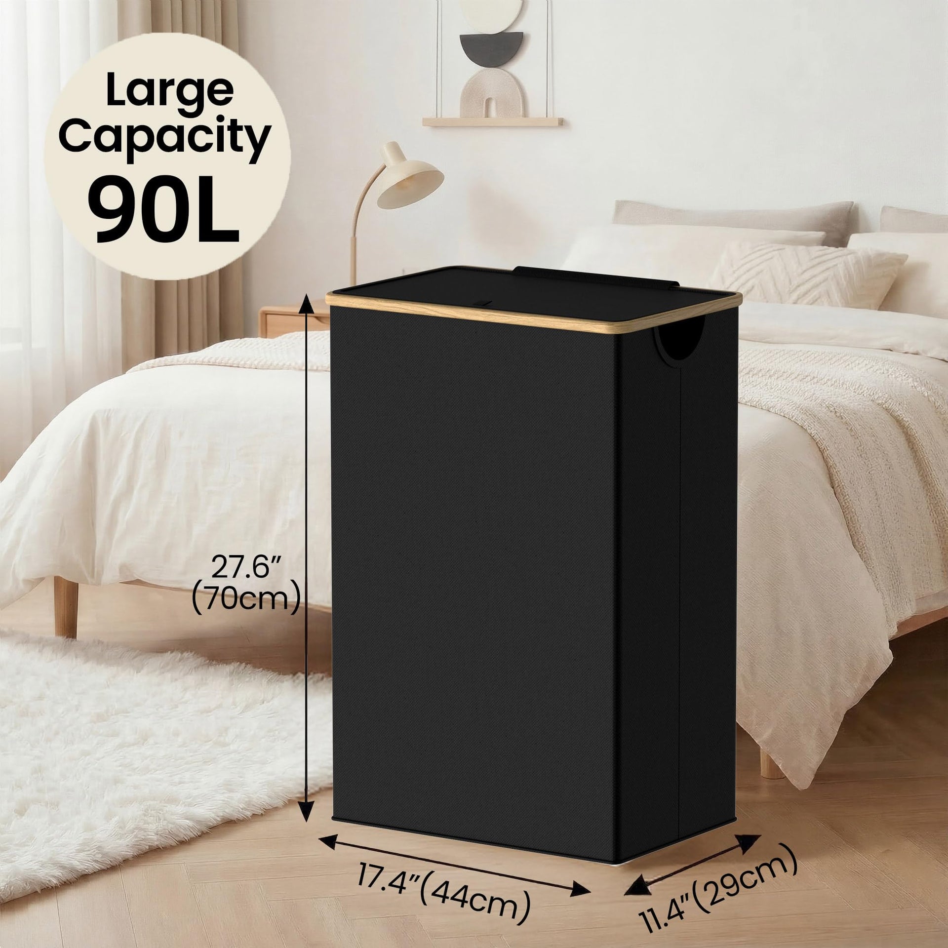 Slim Laundry Basket with Lid