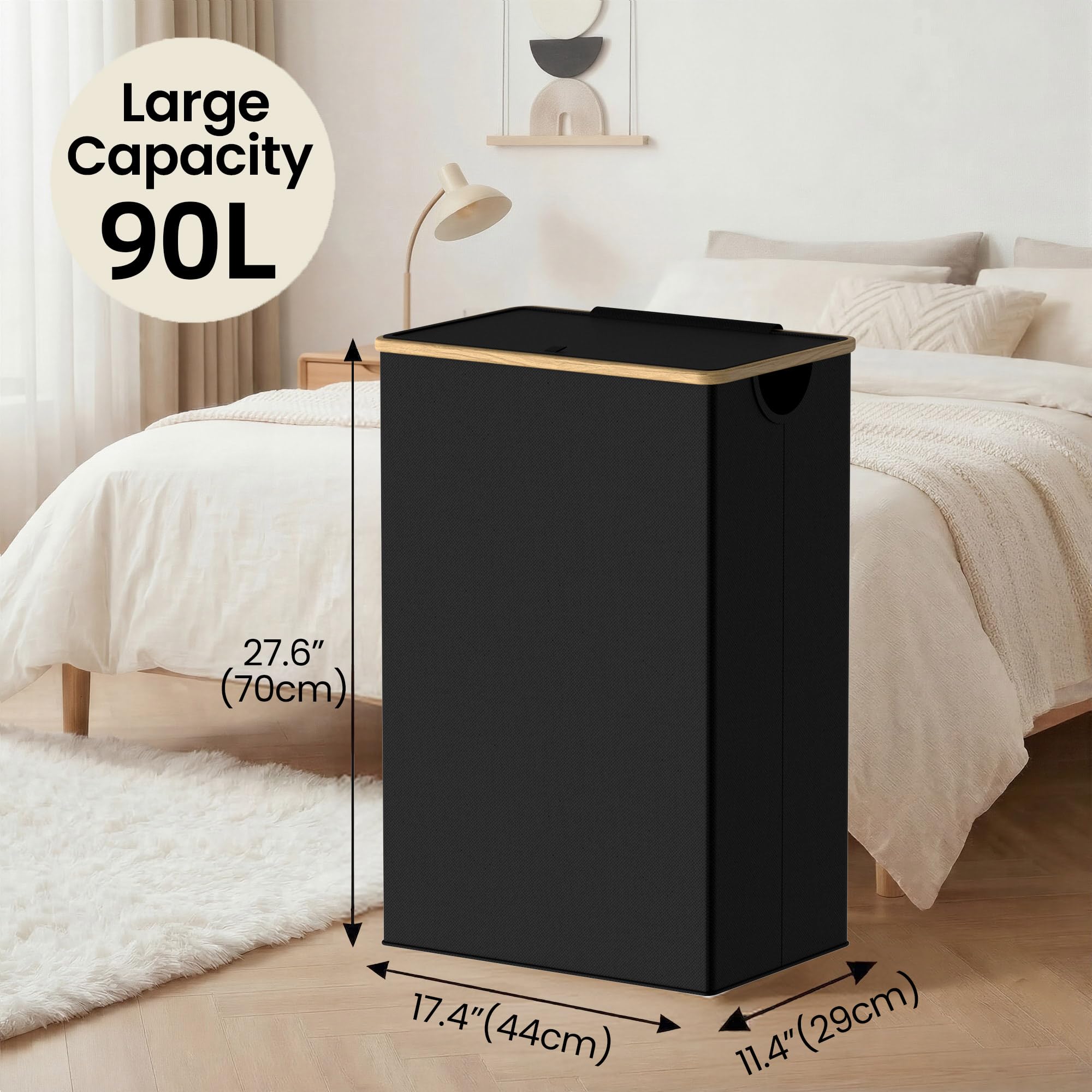 Slim Laundry Basket with Lid