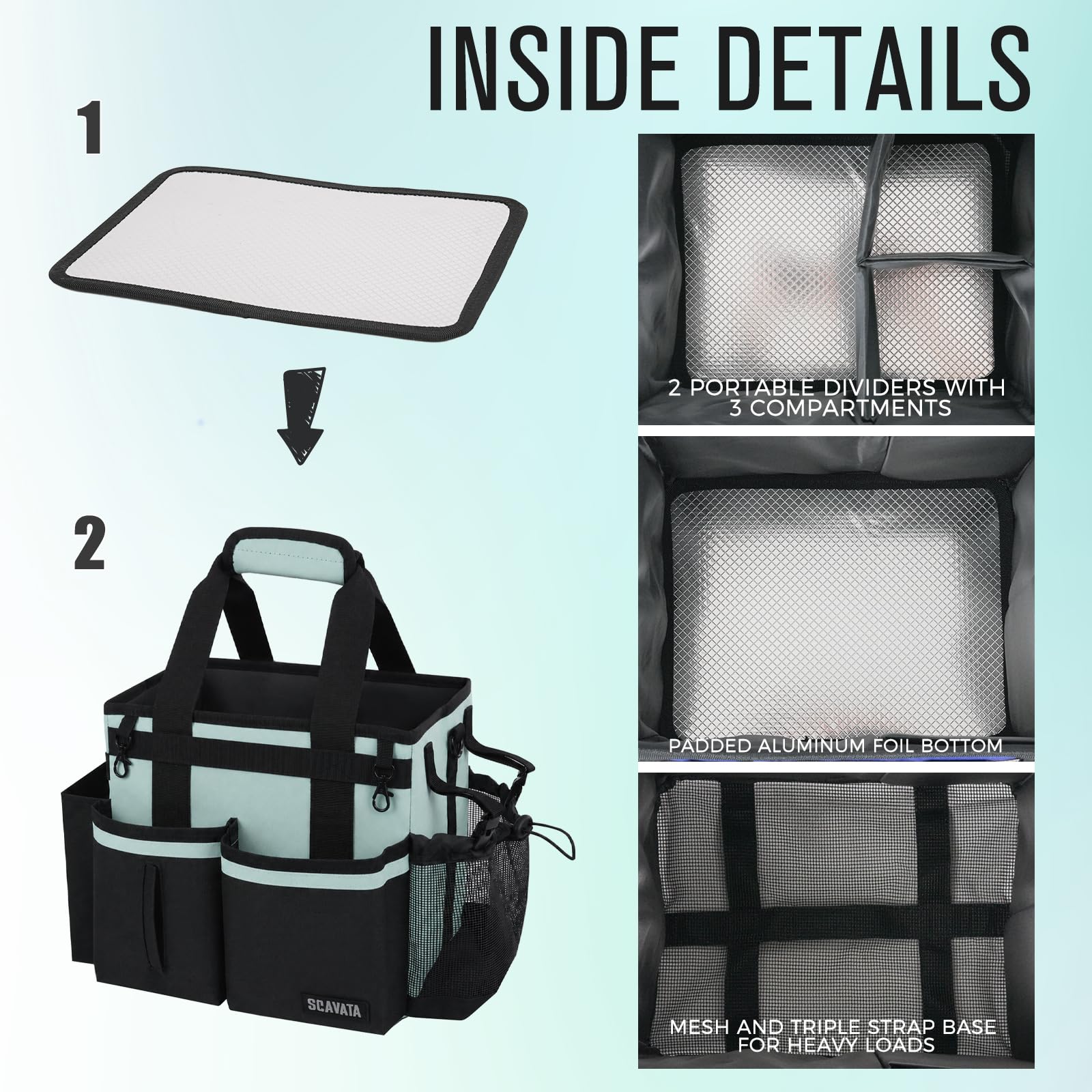 Compact Wearable Cleaning Caddy with Handle & Shoulder Straps