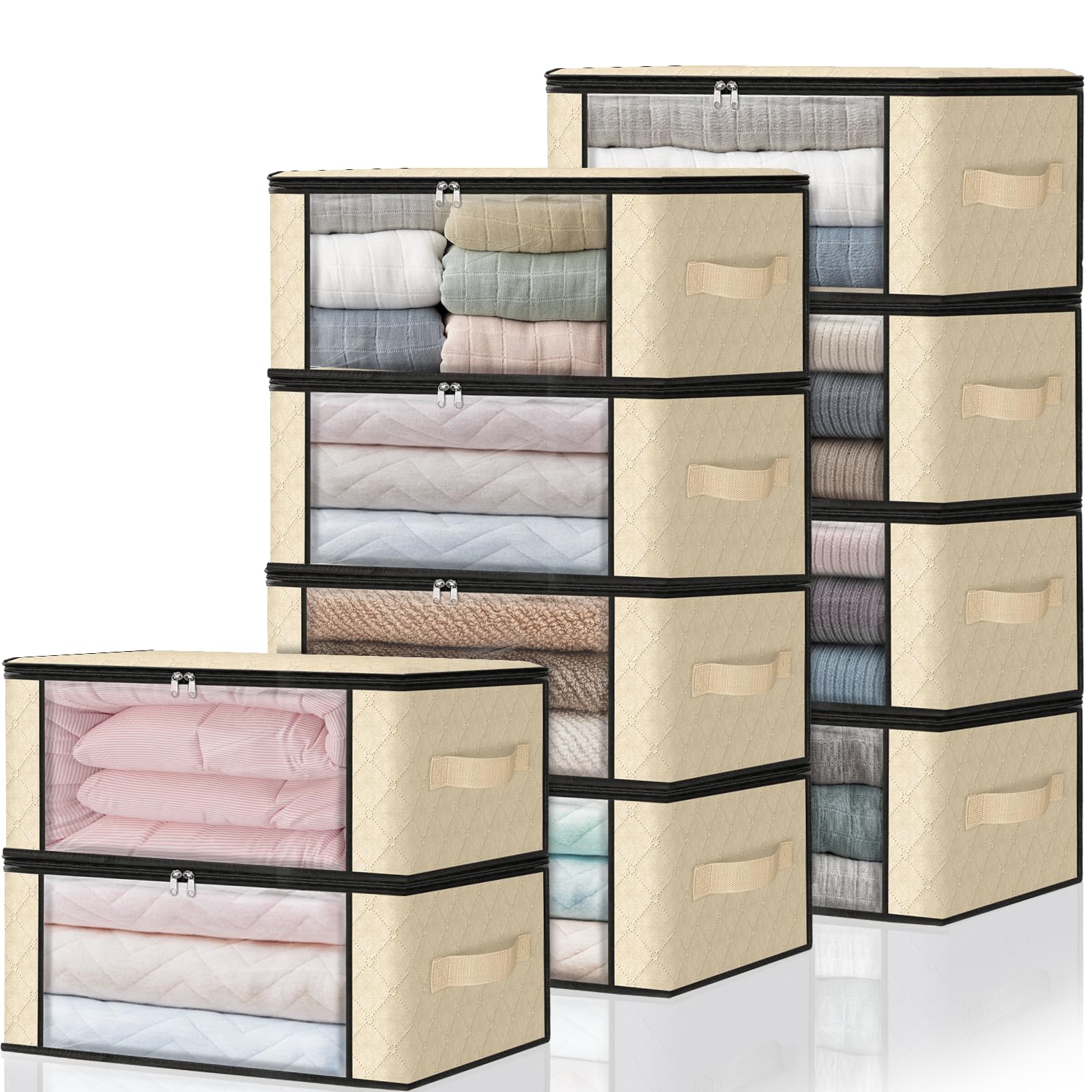10 Pack Clothes Organizer Storage Bags (10 Count)