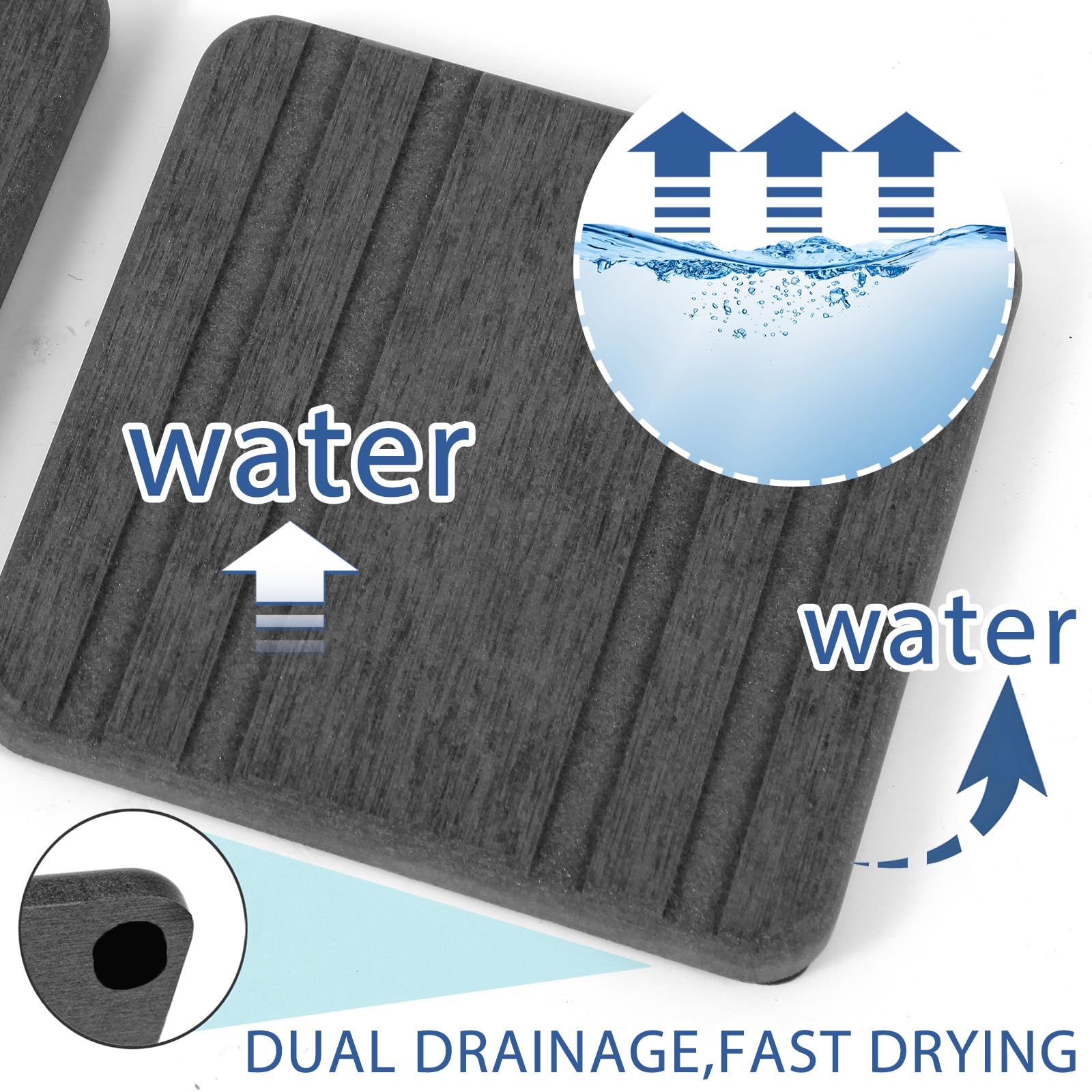 3PCS Water Absorbing Stone Tray (3 Count)