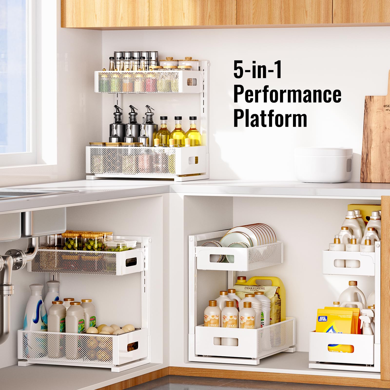 Full Metal Under Sink Organizer (2 Count)