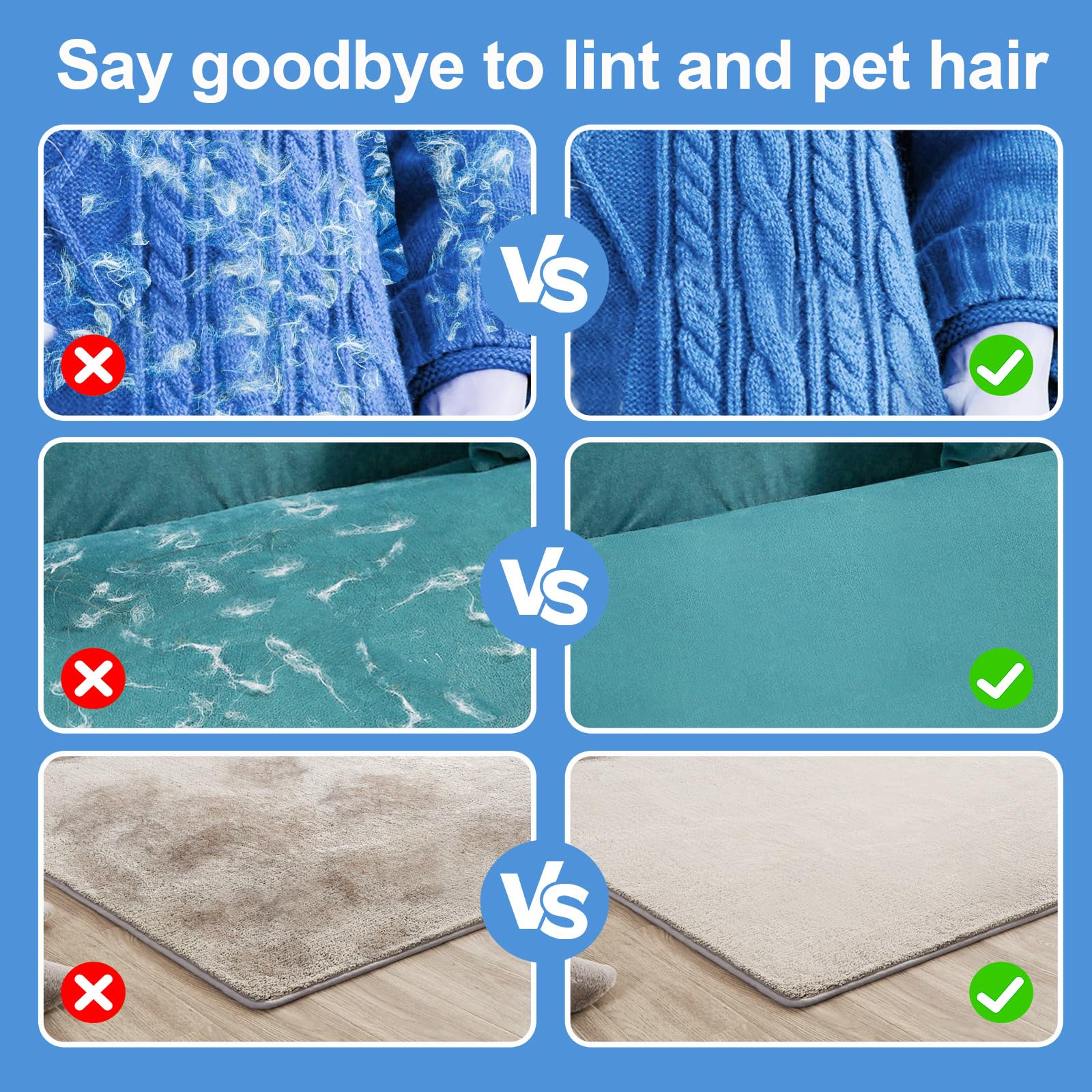 Pet Hair Removal Glove Cat & Dog