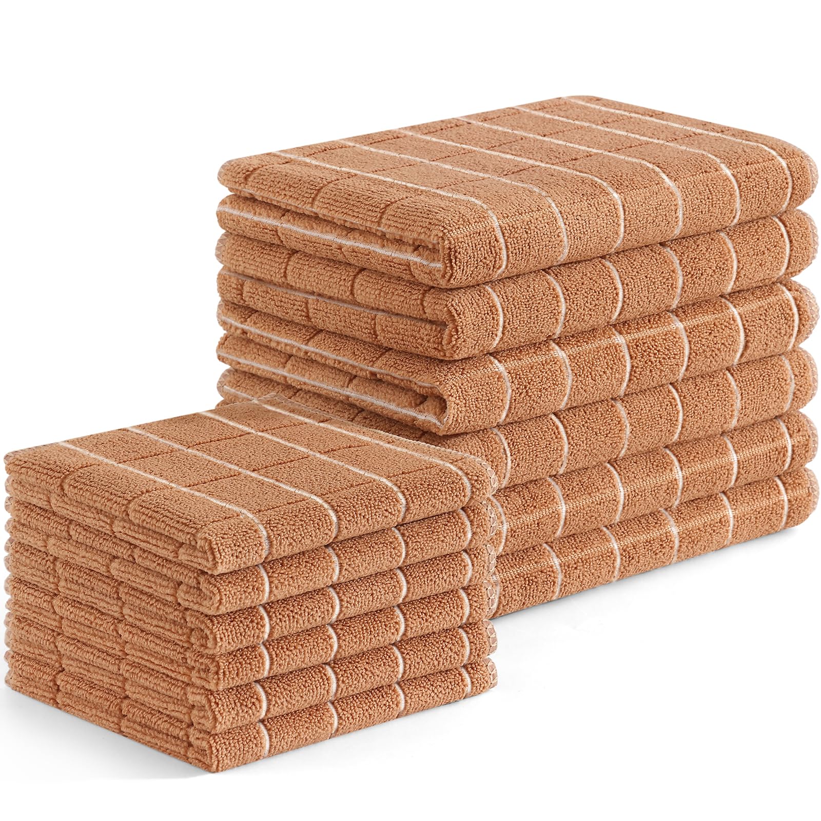 Microfiber Kitchen Towels and Dishcloths Sets (12 Count)