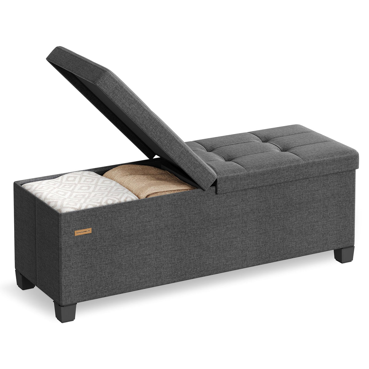 Storage Ottoman Bench with Legs