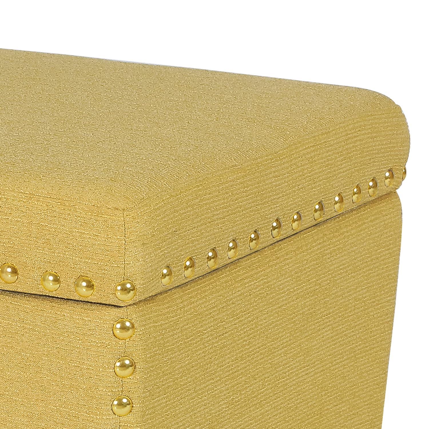 Square Storage Ottoman with Hinged Lid
