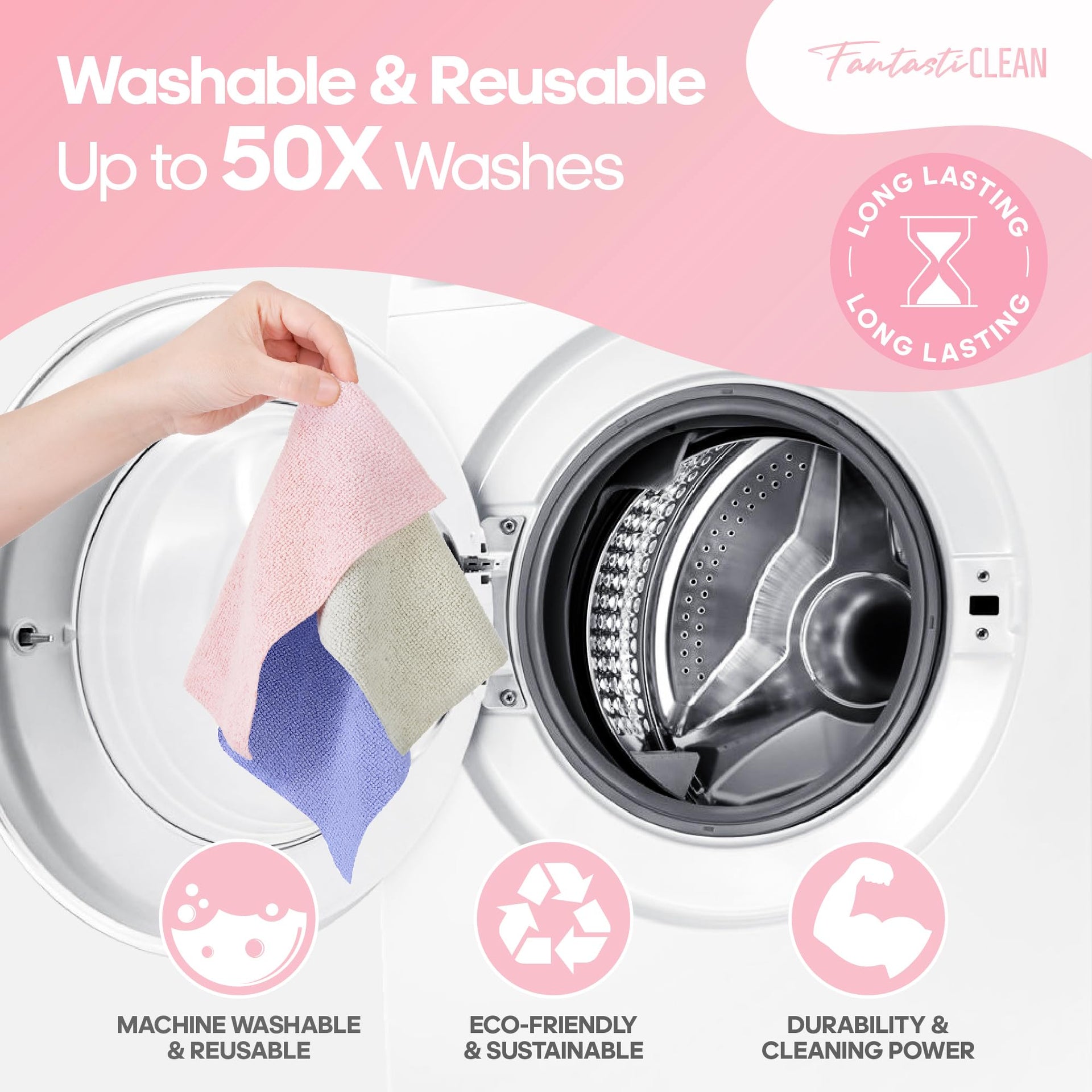 Microfiber Cleaning Cloth Roll (60 Count) - ModHome Supplies