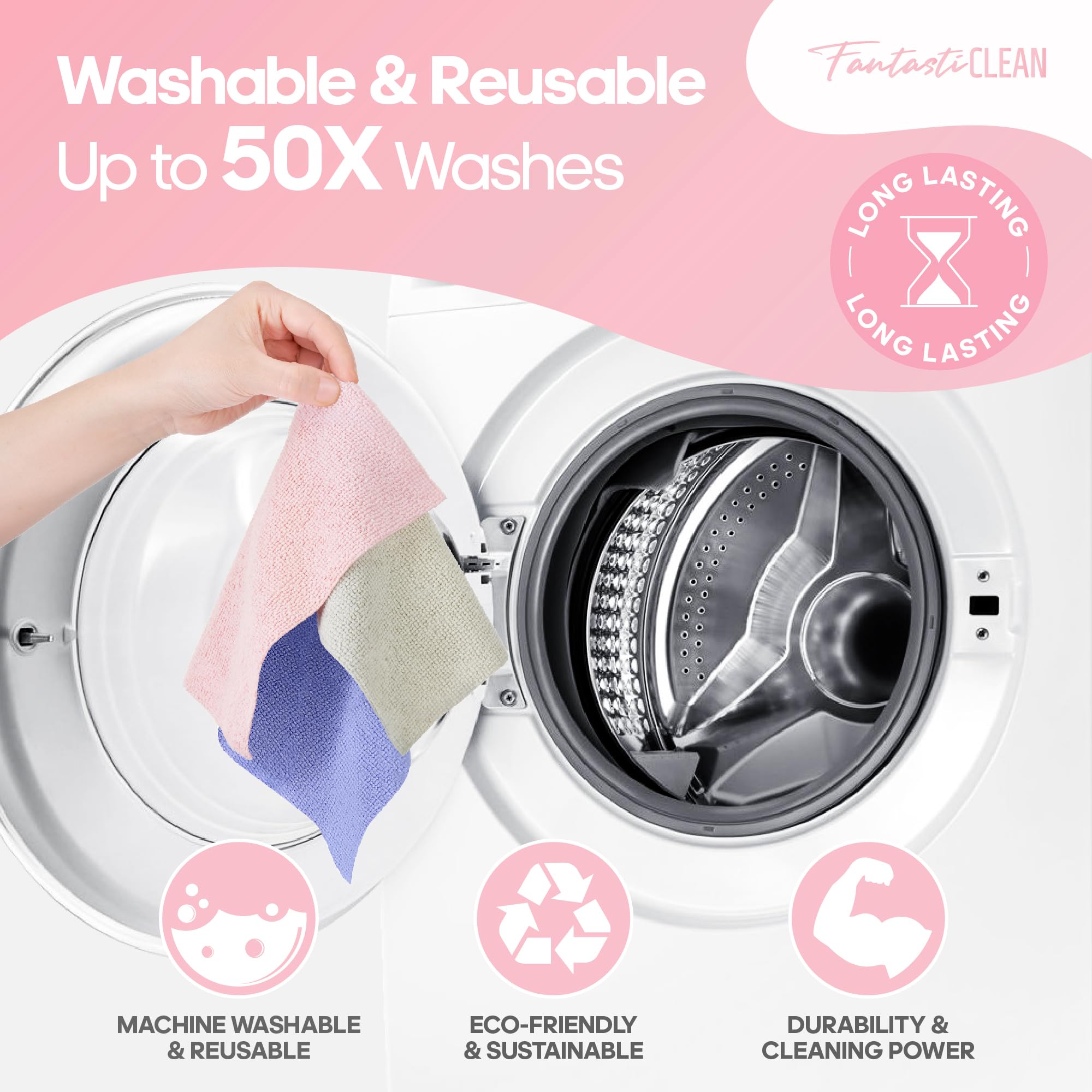 Microfiber Cleaning Cloth Roll (60 Count) - ModHome Supplies