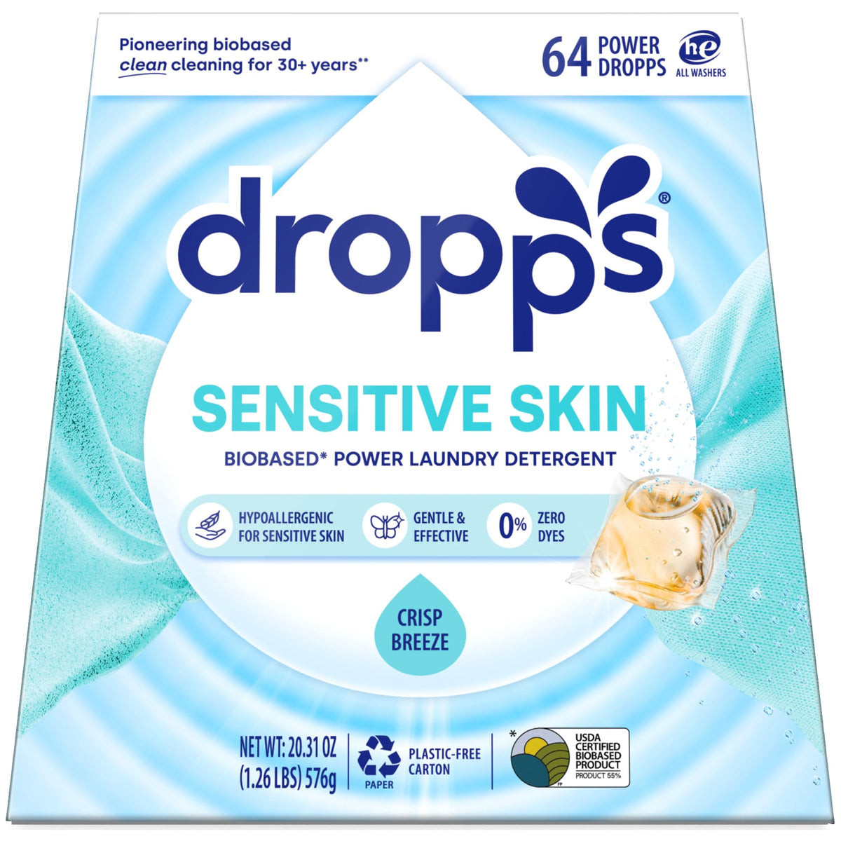 Sensitive Skin Laundry Detergent Pods (64 Count) - ModHome Supplies