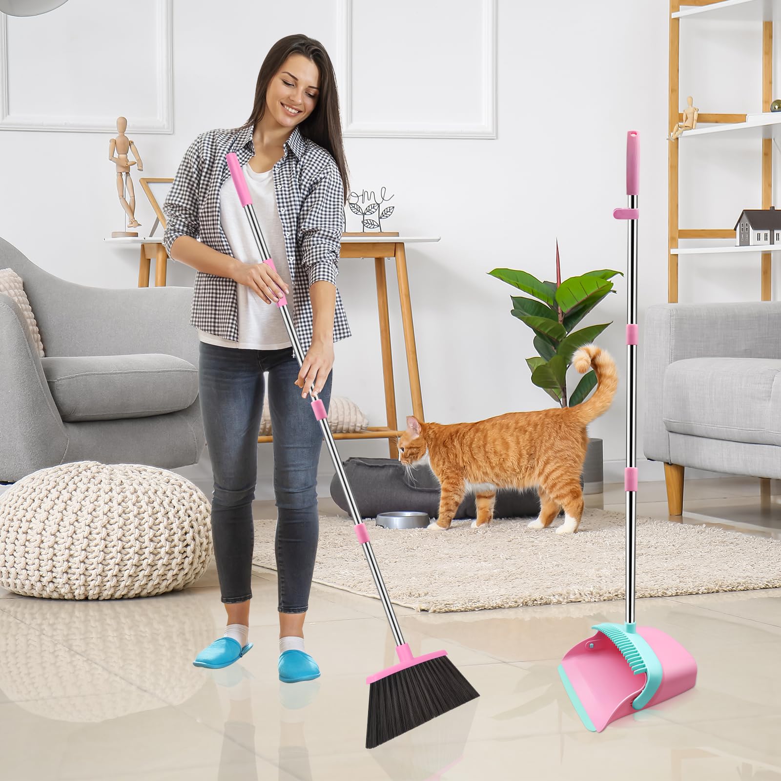 Broom and Dustpan Set with 52
