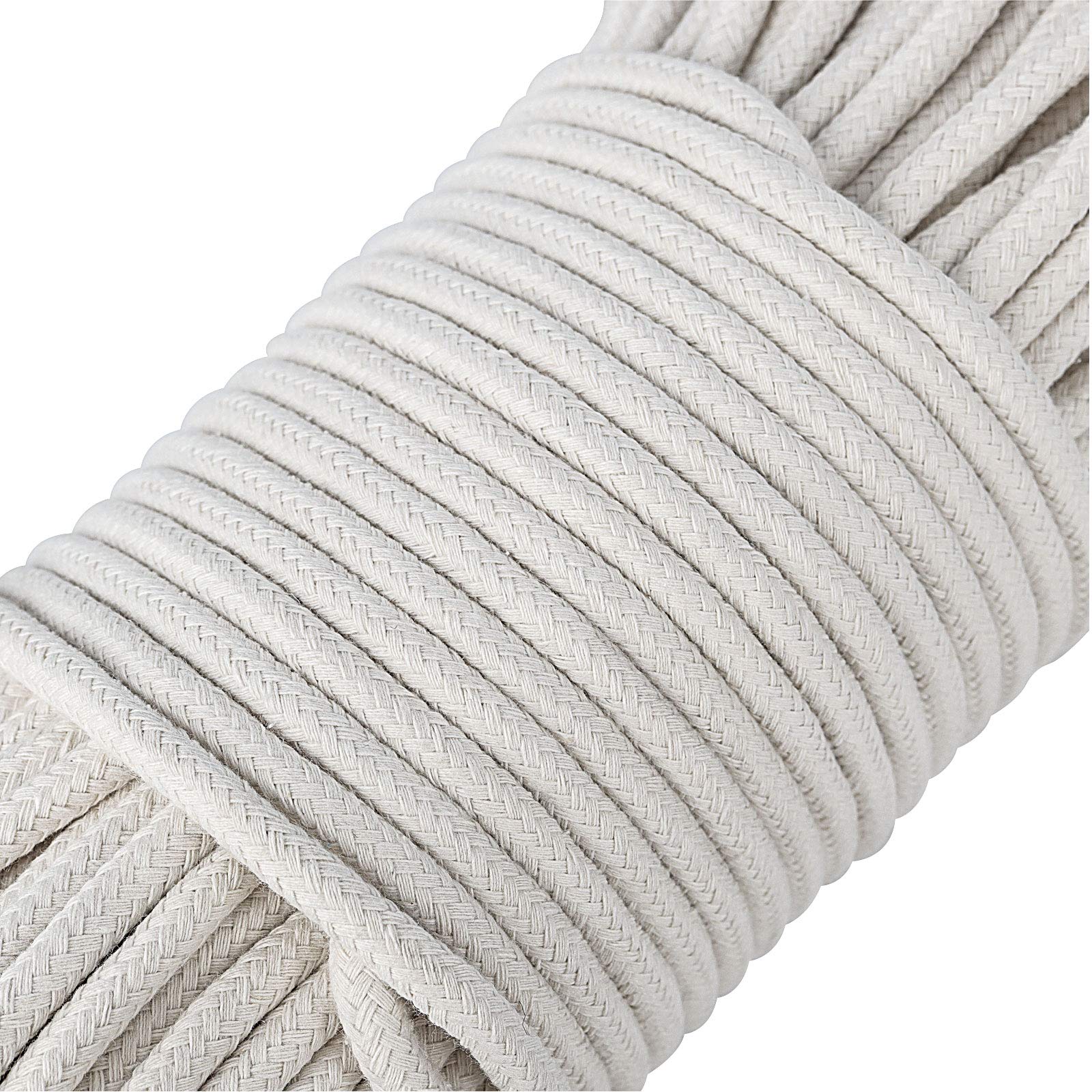 164 Feet 1 4 Inch White Natural Cotton Rope (164.0417 Foot)