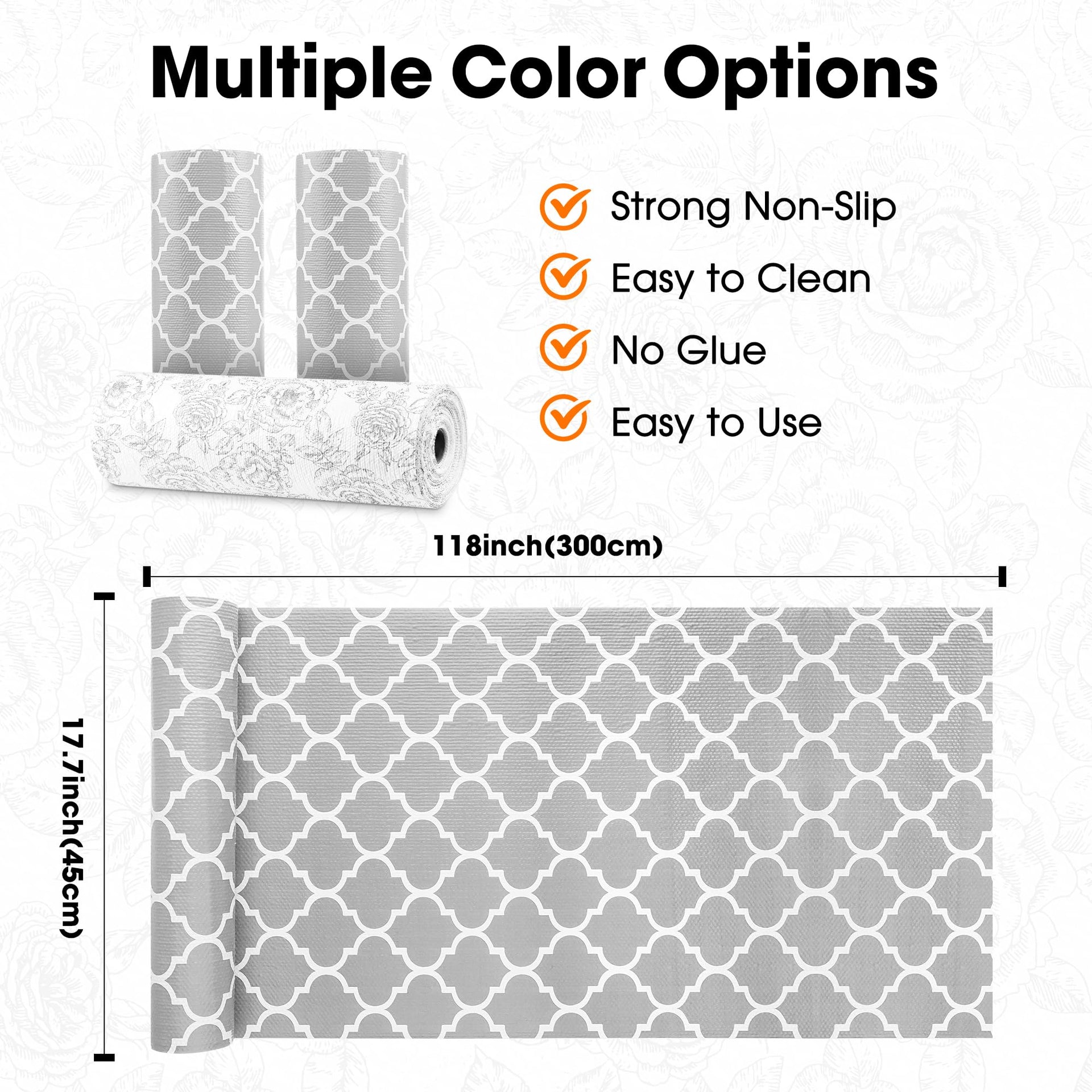 Shelf Liner for Kitchen Cabinets Non (10 Sq Ft)