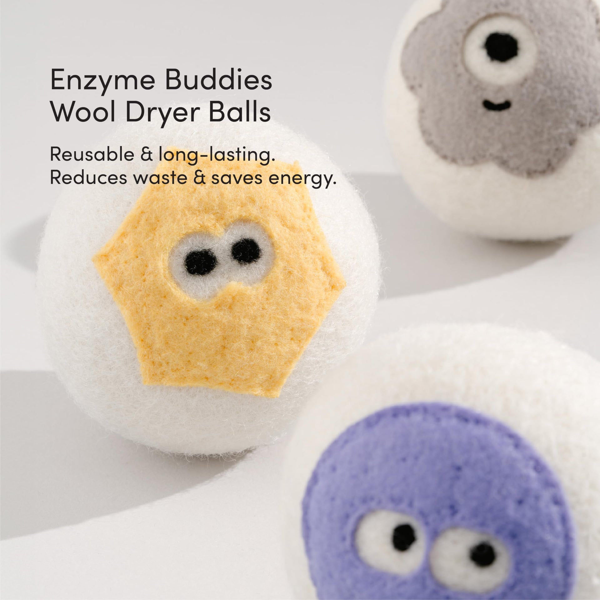 Enzyme Buddies New Zealand Wool Dryer Balls (3 Count)