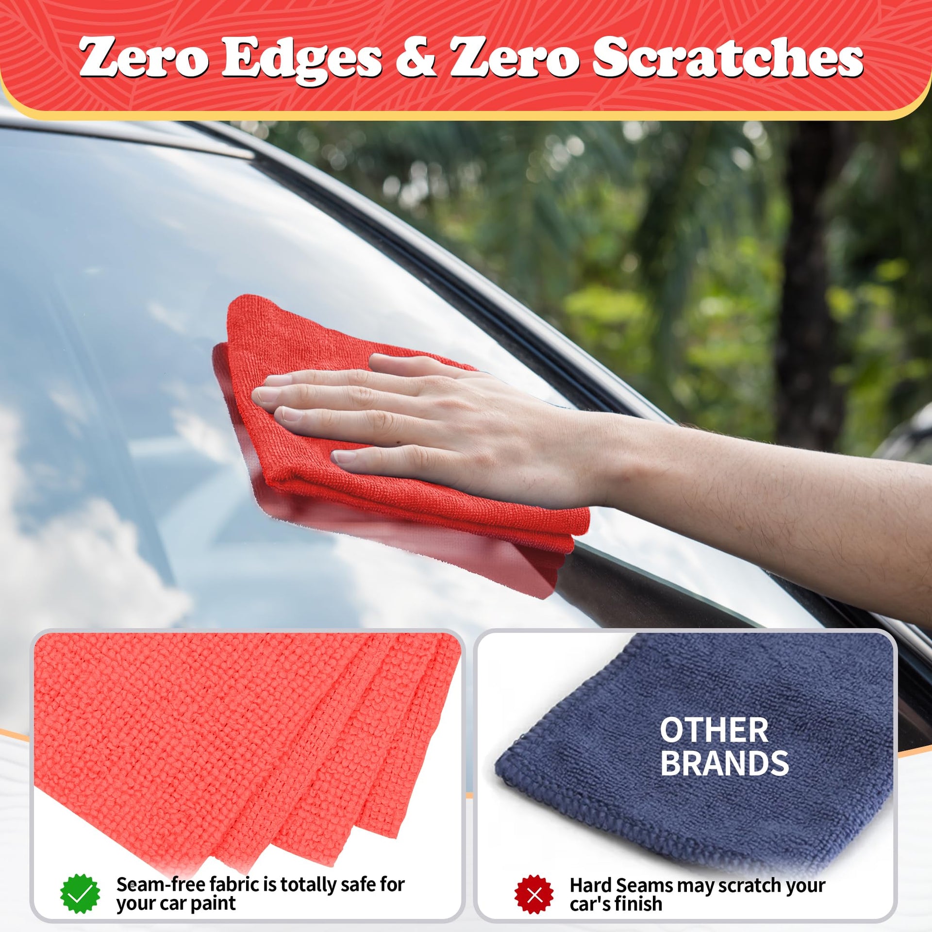 Shop Towels Red Microfiber Cleaning Cloth Bulk (200 Count)