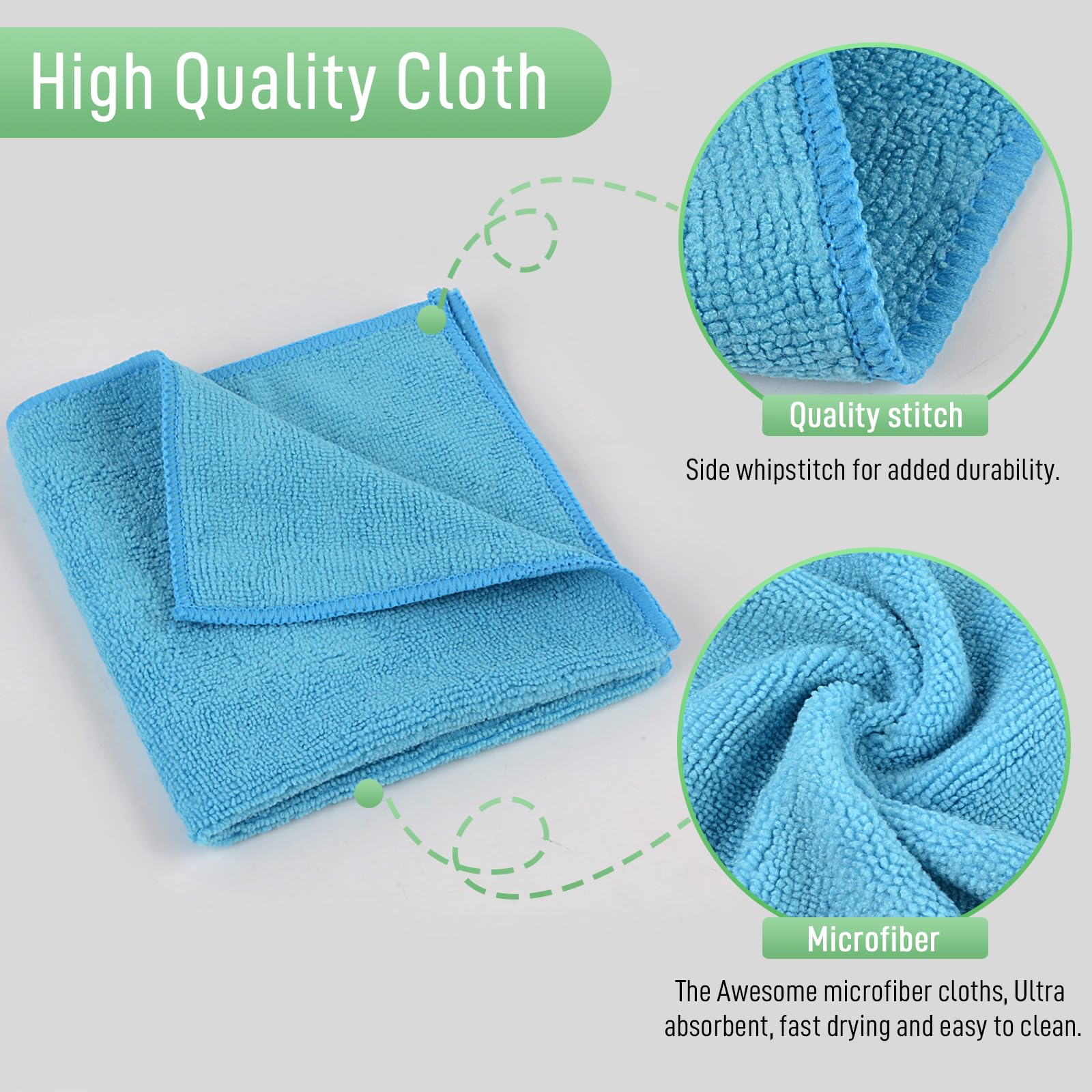 Dish Cloth for Washing Dishes Kitchen Washcloth Cleaning Cloth (10 Count)