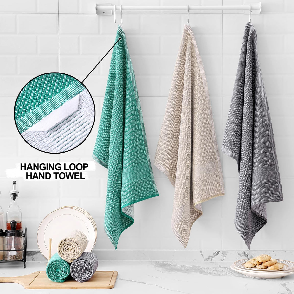 380 GSM Cotton Premium Kitchen Towels 6 Pack (6 Count)