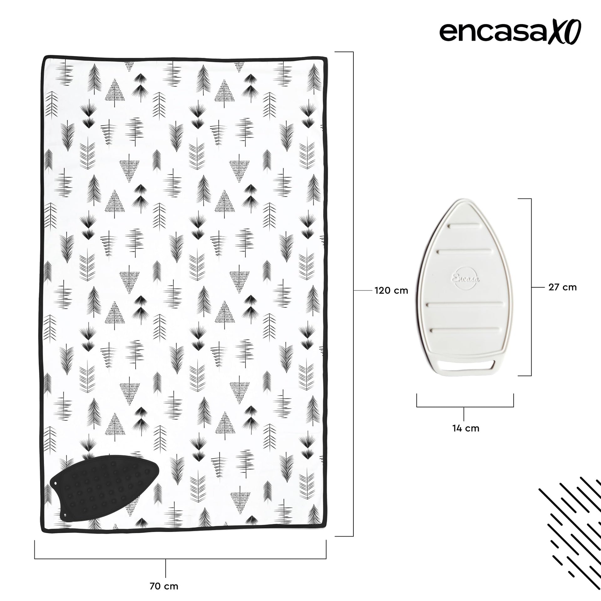 Ironing Mat Heat Resistant Pad 48"x28" Black Arrow