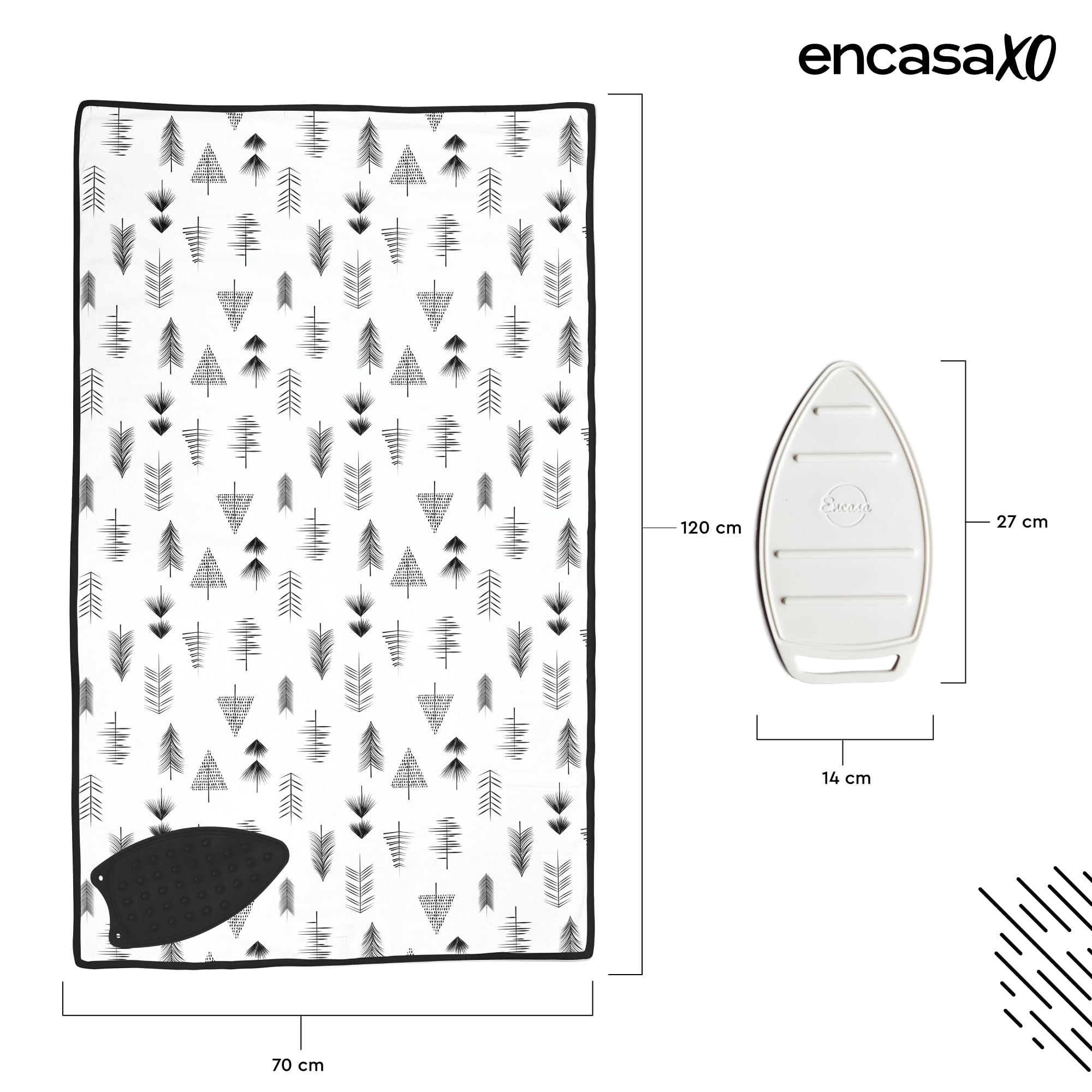 Ironing Mat Heat Resistant Pad 48"x28" Black Arrow