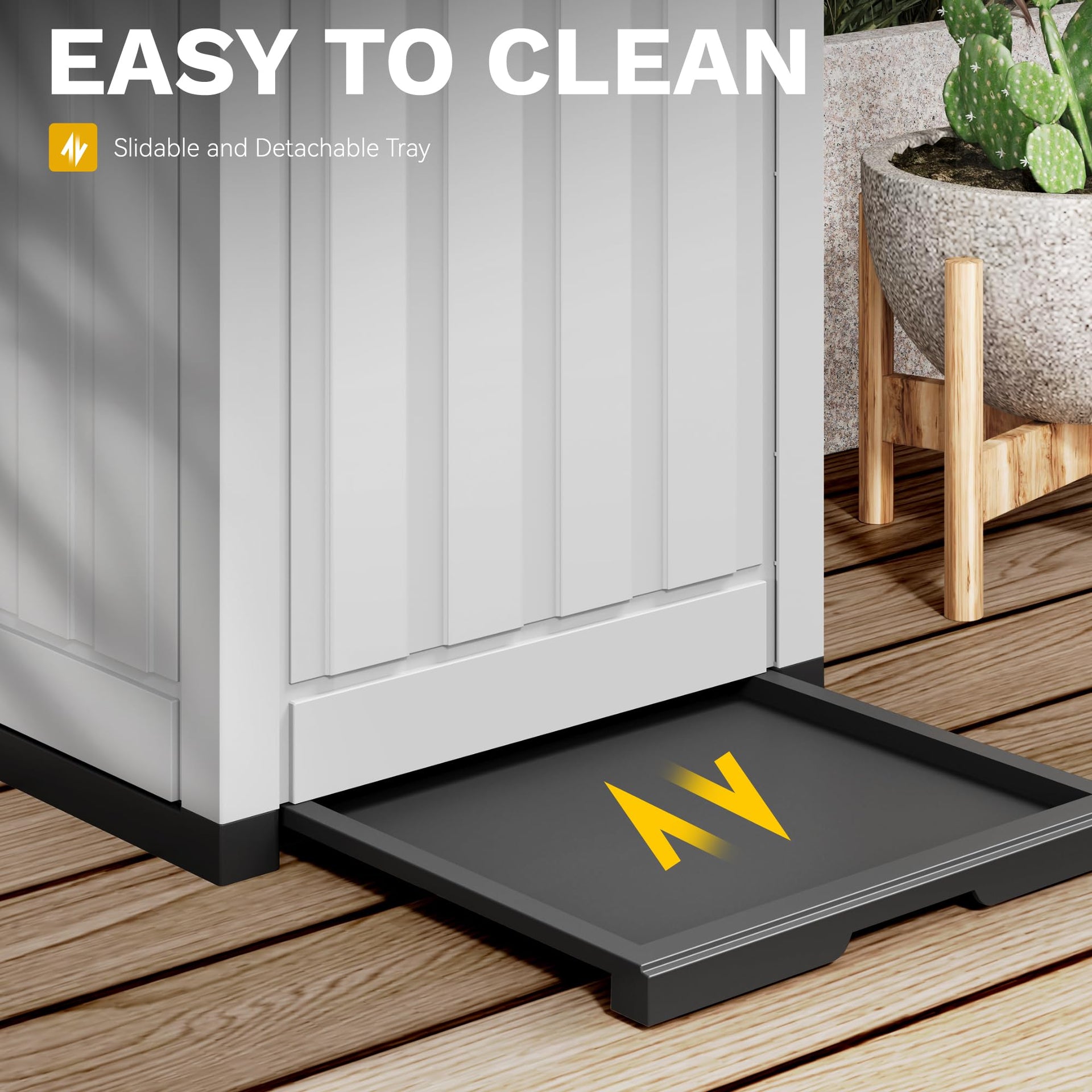 36 Gallon Outdoor Trash Can with Fabric Bag