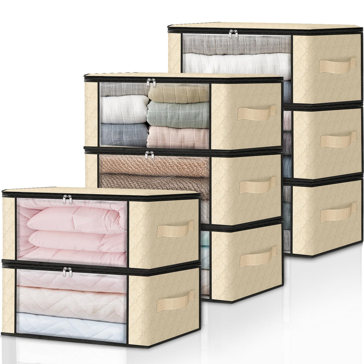 8 Pack Clothes Organizer Storage Bags (8 Count)