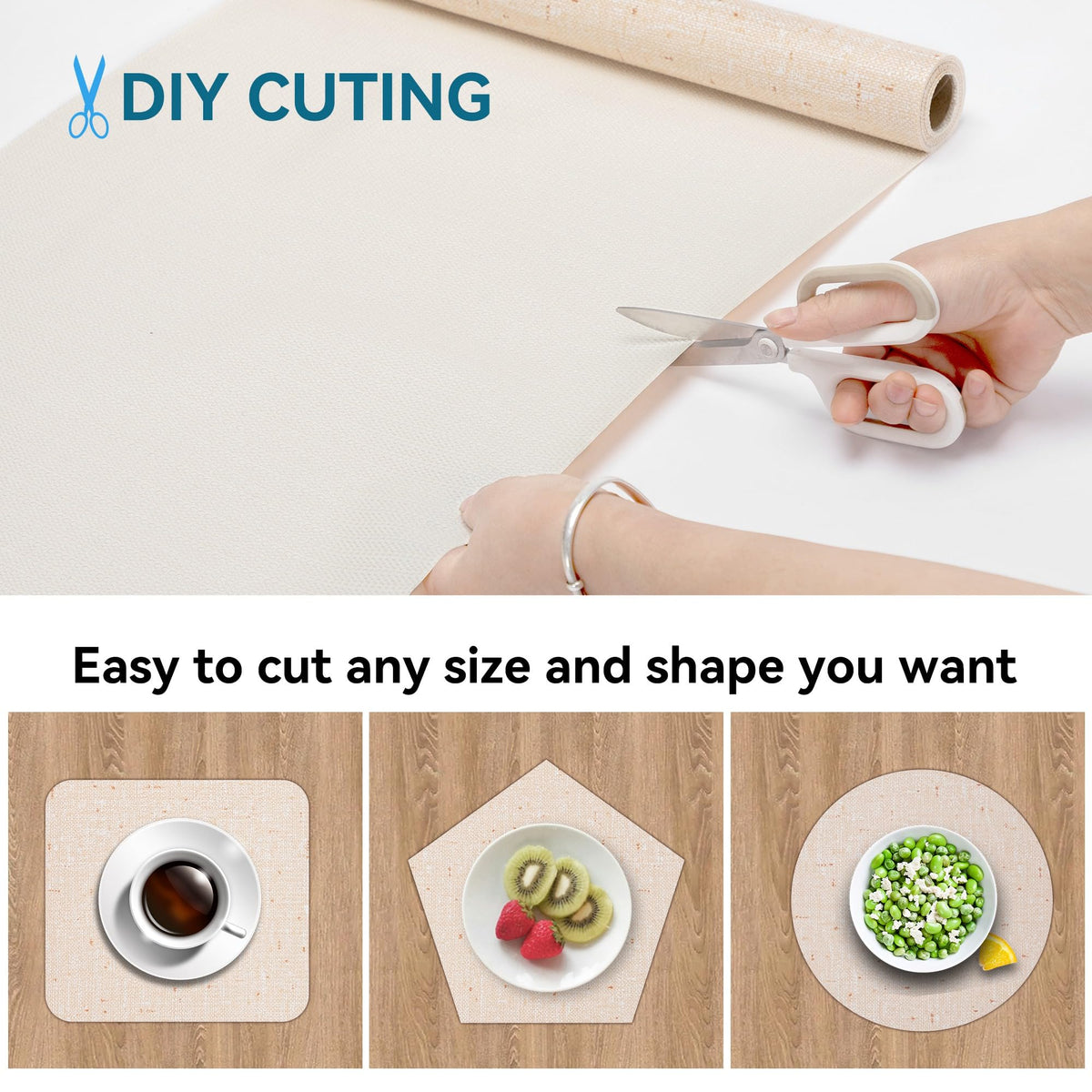 Bulk Shelf Liner 18" W x 192" L Cupboard Liner Shelving Paper for Cabinets and Drawers Pantry Shelf Liners for Kitchen Cabinets Non