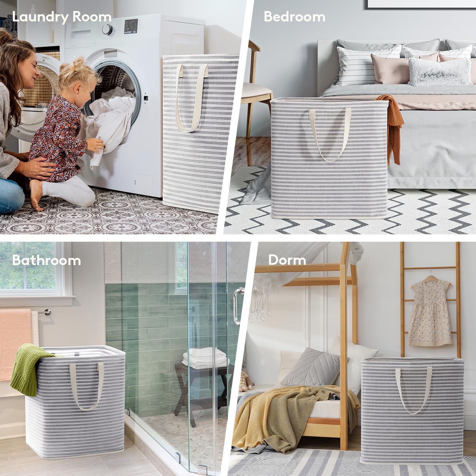 2 Pack Laundry Basket 90L Each (2 Count)